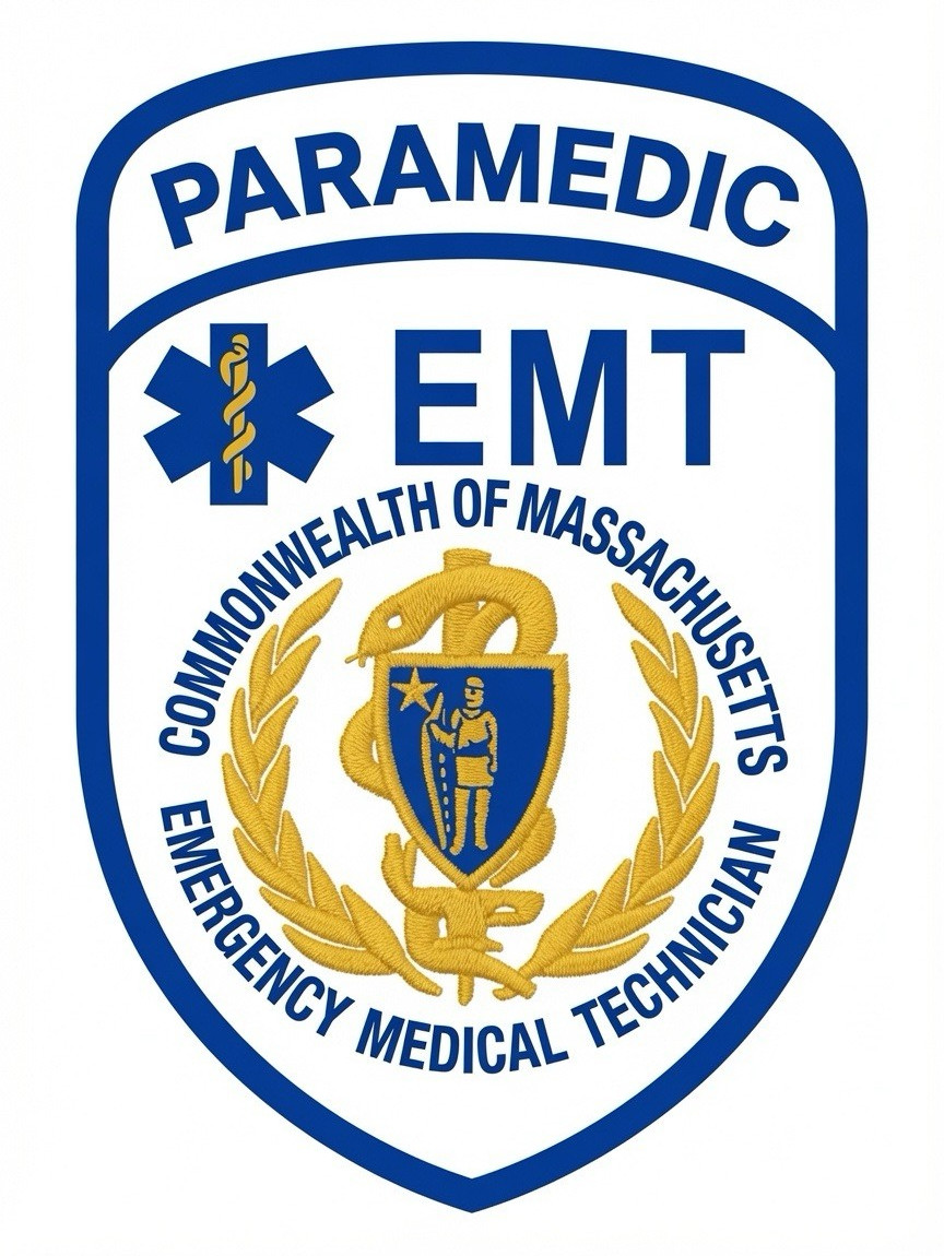 Paramedic EMT Massachusetts- IRON ON DTF TRANSFER
