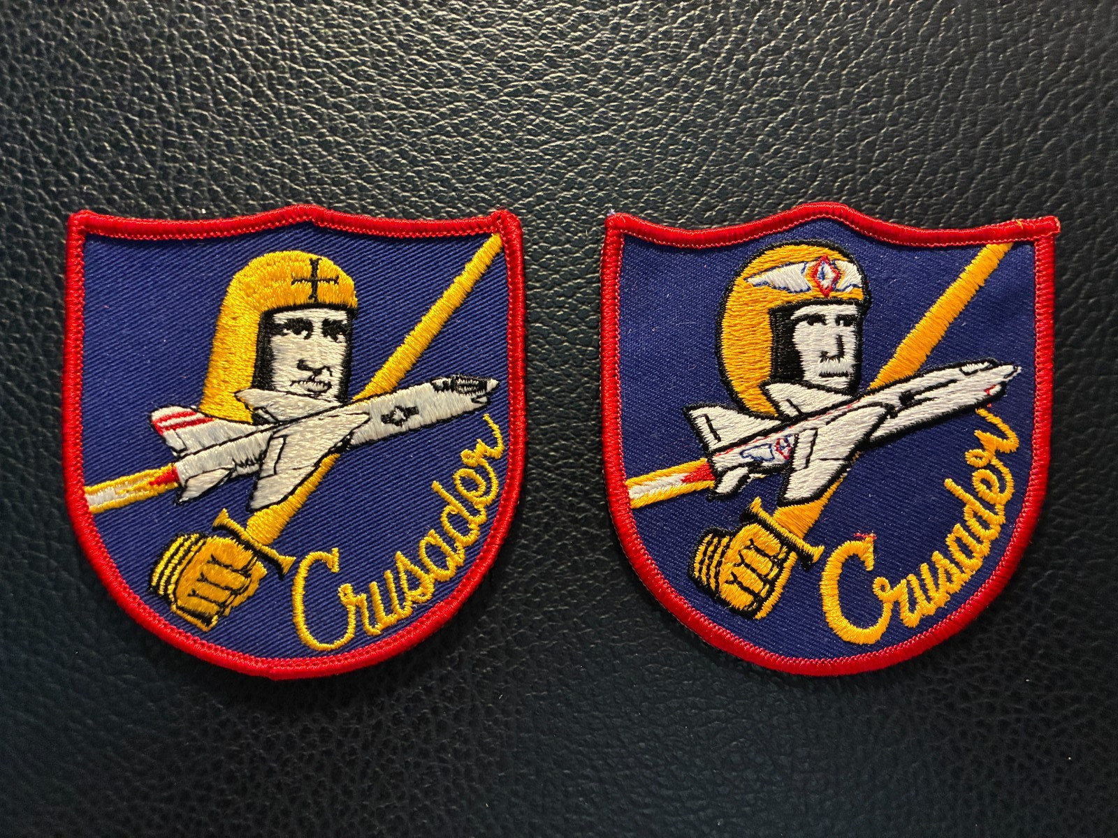 Set of Two Vintage / NOS Vought F-8 Crusader Pilot Patches - US and Philippine Set of Two Vintage / NOS Vought F-8 Crusader Pilot Patches - US and Philippine