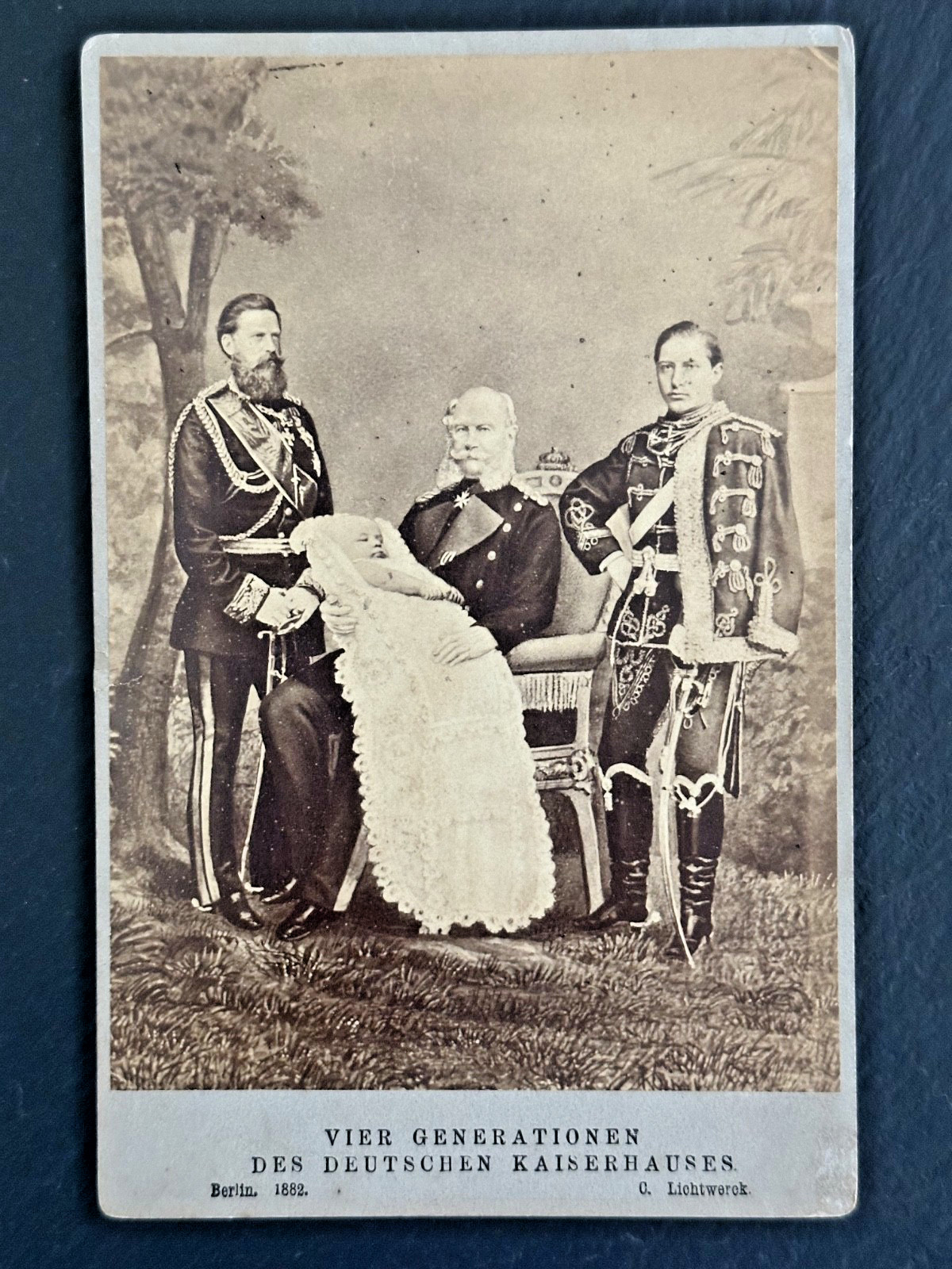 1882 CABINET CARD IMAGE: GERMAN IMPERIAL FAMILY - FOUR GENERATIONS FP431