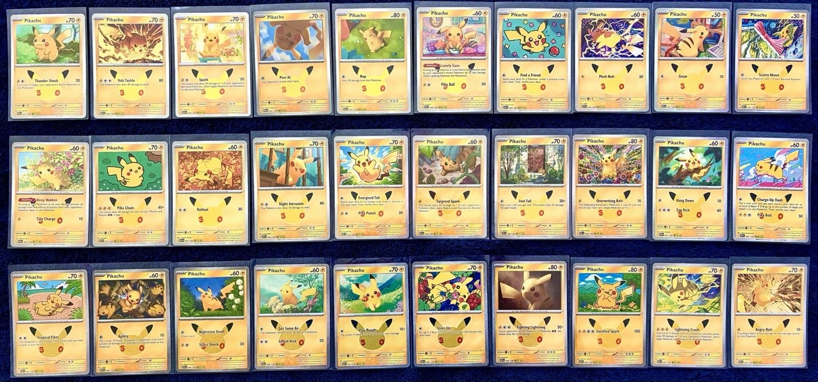 Pokemon 30th Anniversary COMPLETE Pikachu Collection 1-30 / 023-052 Lot Pokemon 30th Anniversary COMPLETE Pikachu Collection 1-30 / 023-052 Lot