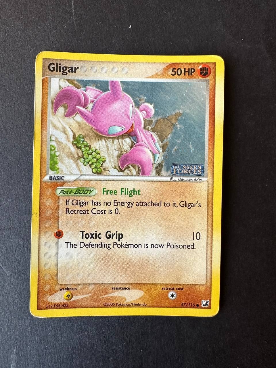 GGLIGAR 57/115 UNSEEN FORCES HOLO STAMPED POKEMON CARD ENG *2.5 GGLIGAR 57/115 UNSEEN FORCES HOLO STAMPED POKEMON CARD ENG *2.5