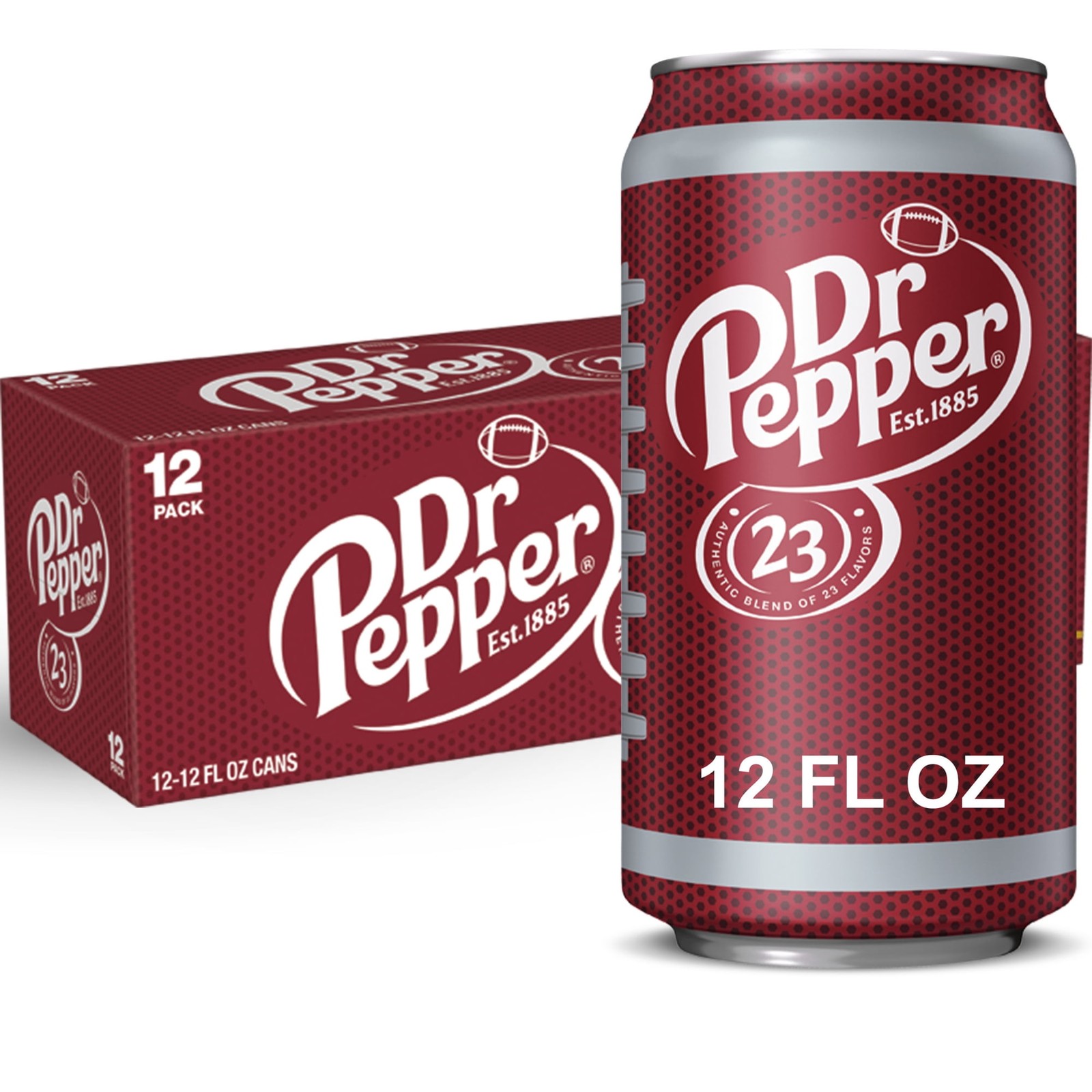 Dr Pepper Soda Pop, 12 fl oz, 12 Pack Cans - 