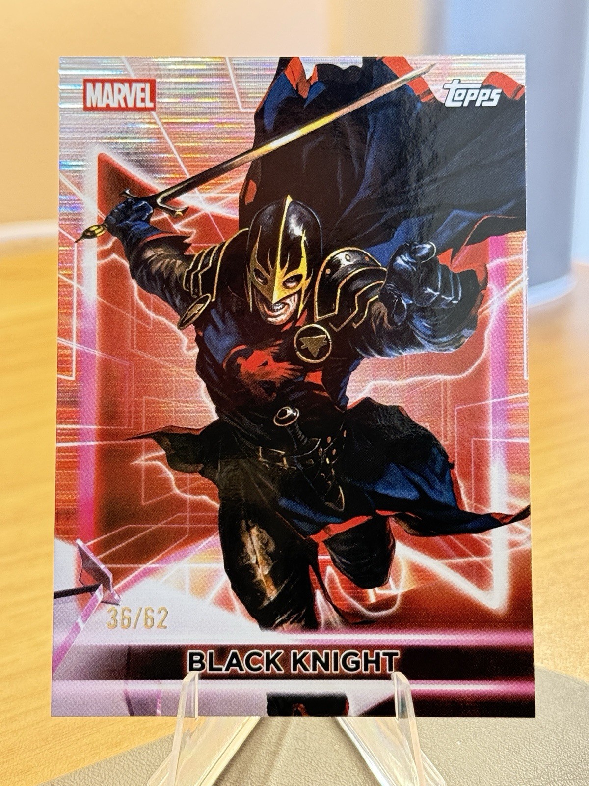 2026 Topps Neon Marvel Black Knight Rainbow Bridge Foil /62 #149