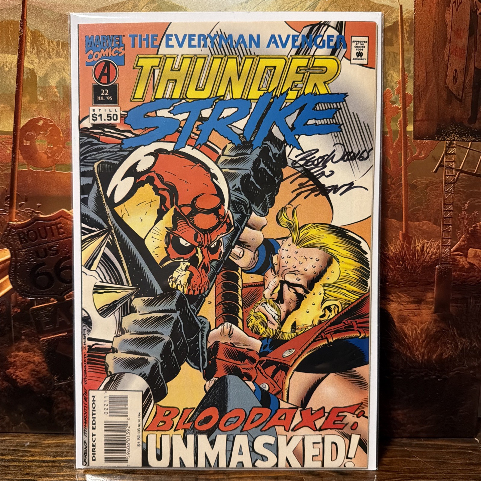 Thunderstrike #22 Vol. 1 1995 Marvel Comics signed Ron Frenz