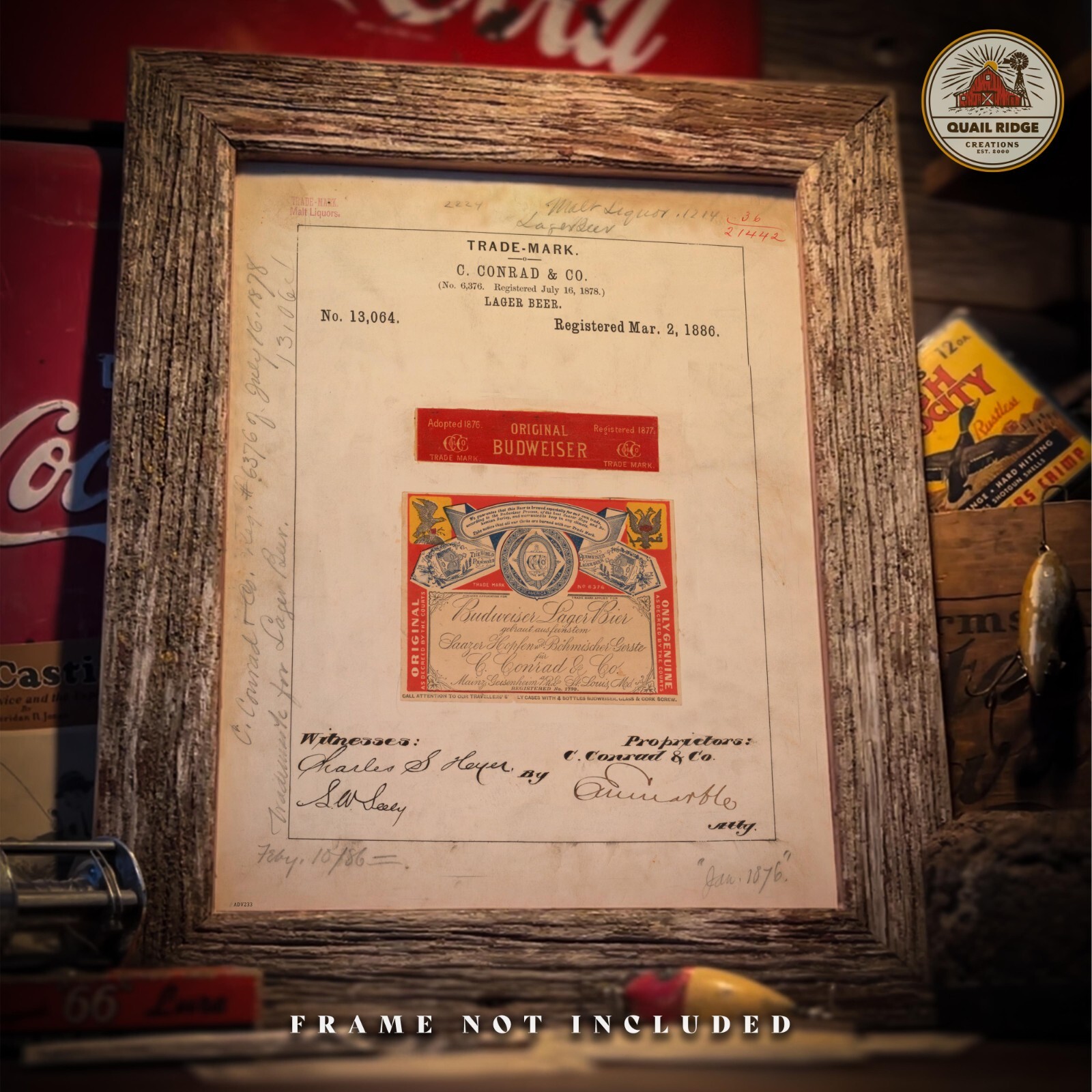 Vintage Budweiser Lager Beer Trademark Label Art Print Breweriana Collector Gift Vintage Budweiser Lager Beer Trademark Label Art Print Breweriana Collector Gift