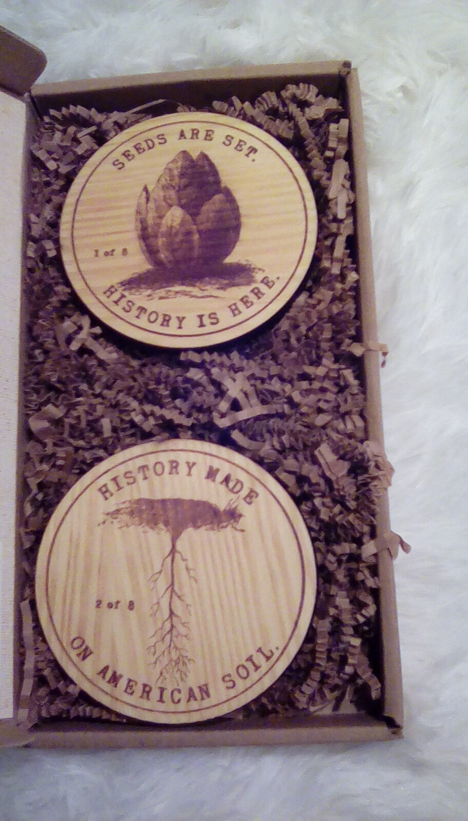 New Copenhagen Snuff Wood Coasters Set of 2 US Smokeless Tobacco