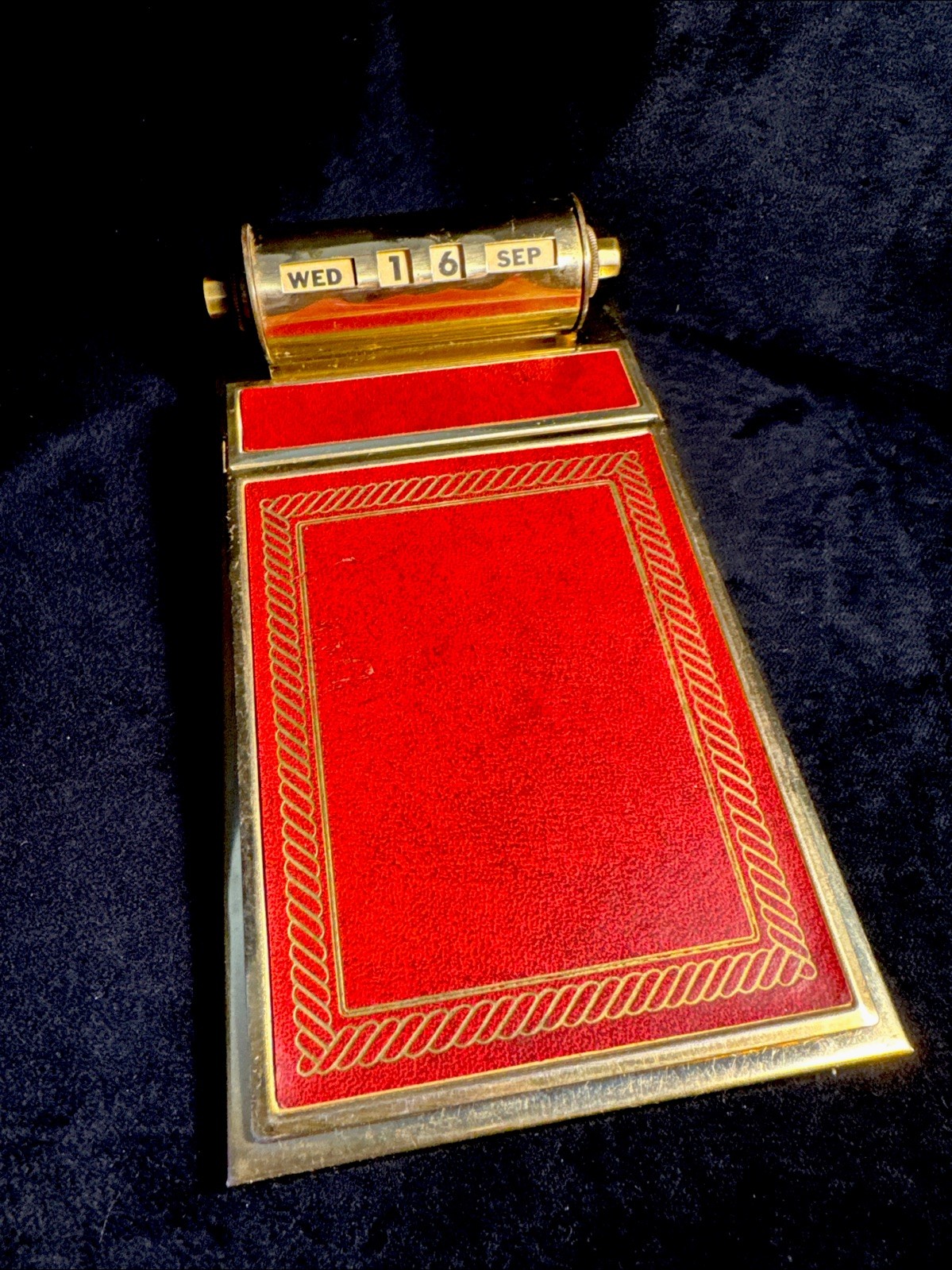 RARE Vintage Park Sherman 1950's Brass Perpetual Rolling Desk Calendar MCM RARE Vintage Park Sherman 1950's Brass Perpetual Rolling Desk Calendar MCM