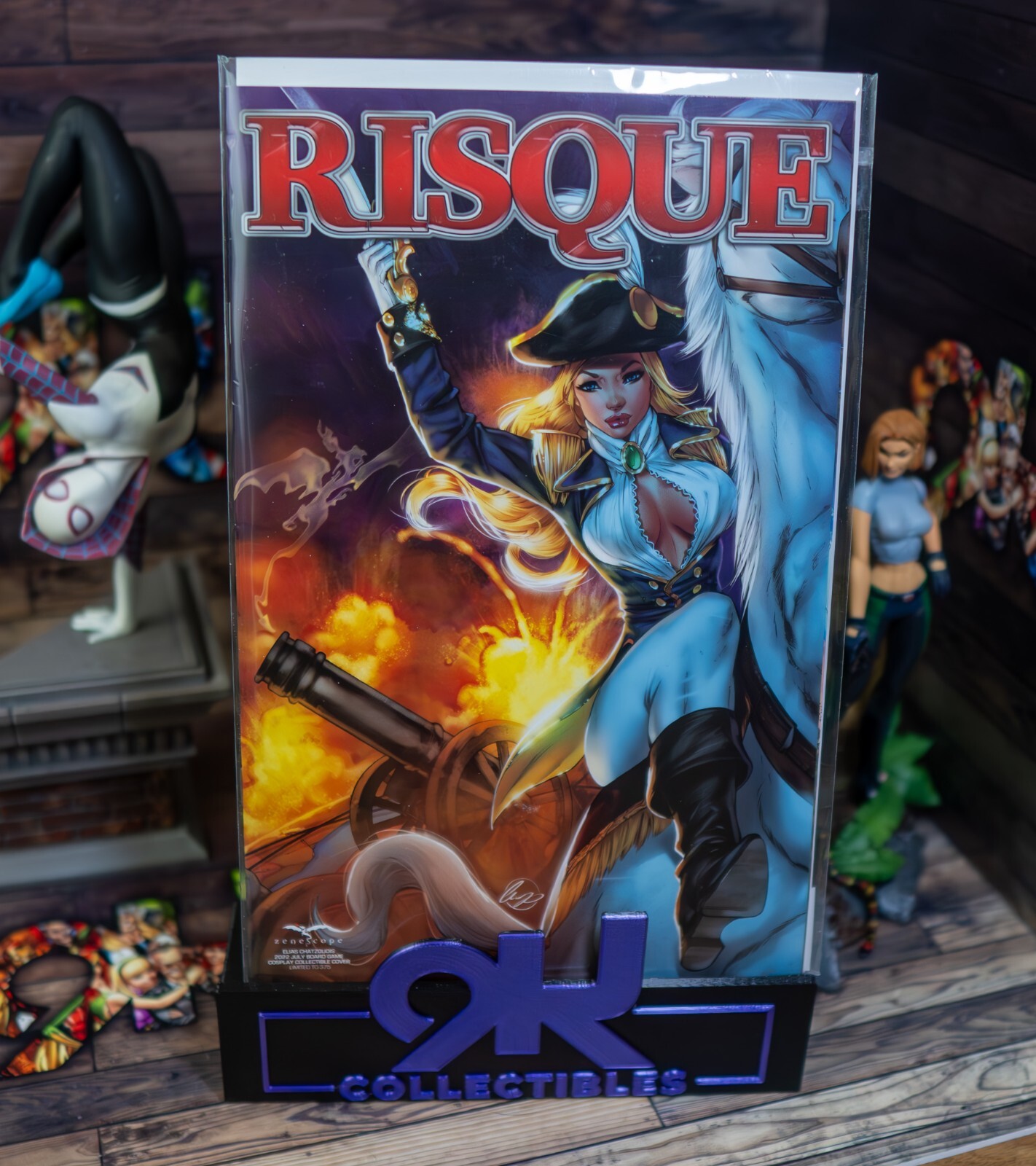 ZENESCOPE ELIAS CHATZOUDIS 2022 JULY BOARD GAME COSPLAY - LTD 375 WITH STICKER