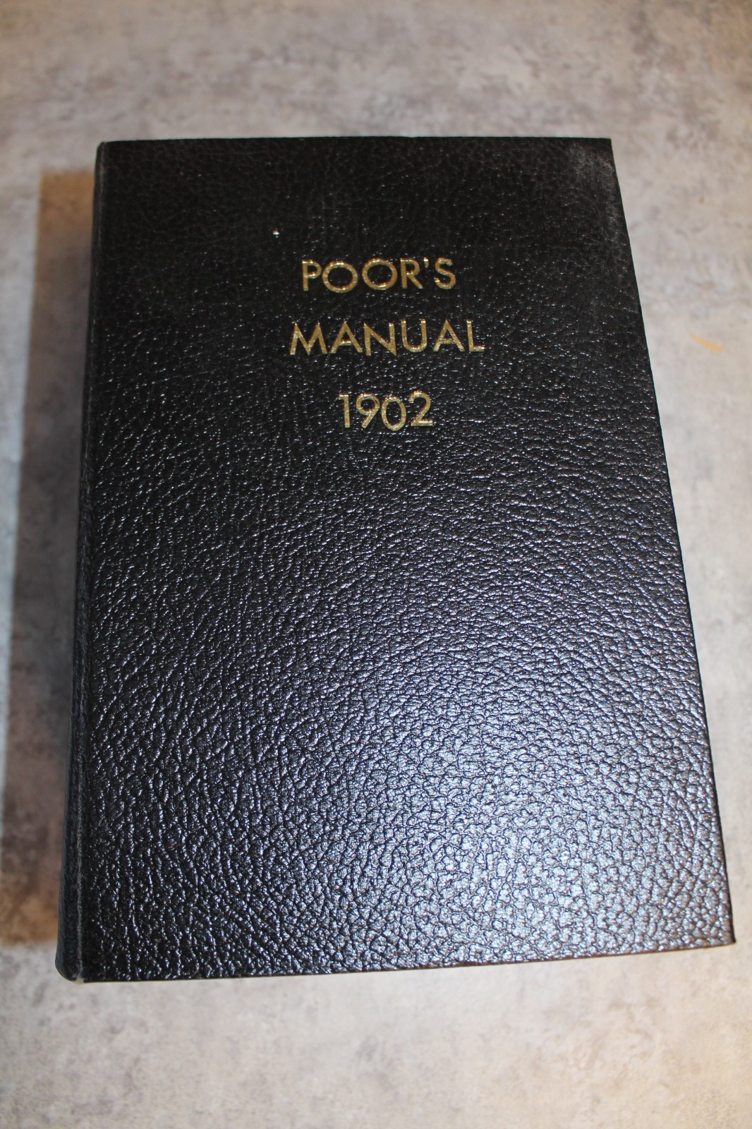 POOR'S MANUAL OF RAILROADS BOOK 1902