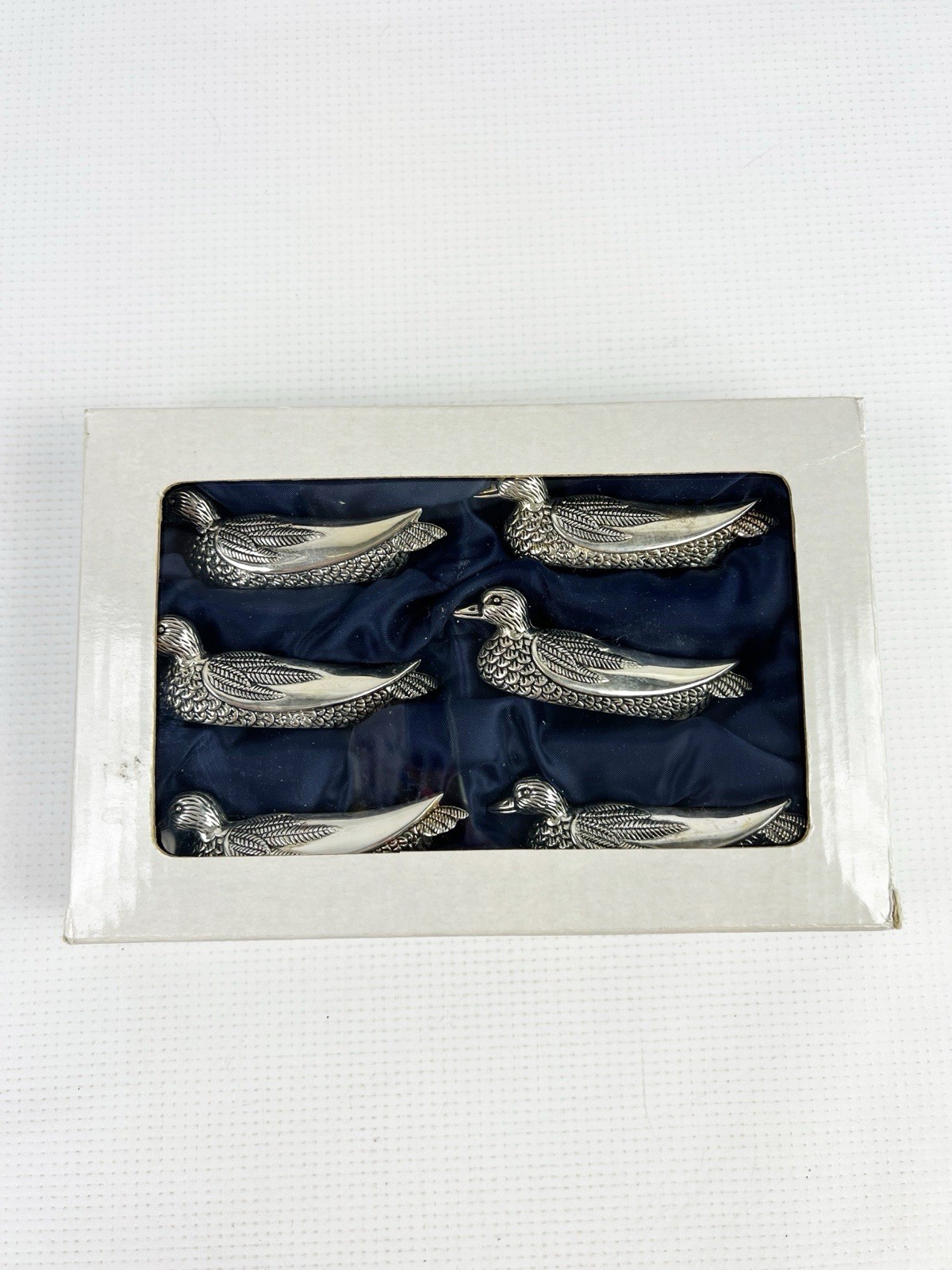 Vintage Silea France Silverplated Duck Knife Rests Silverware stands Set Of 6 