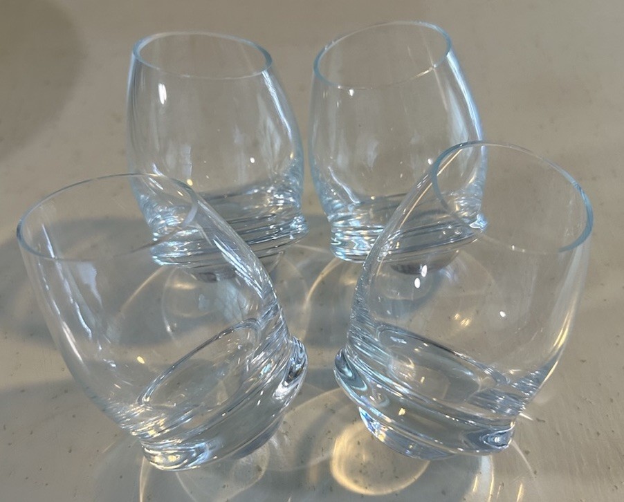 MCM Rosenthal Studio Line German Crystal Schnaps Egg Roly Poly Shot Glass 4