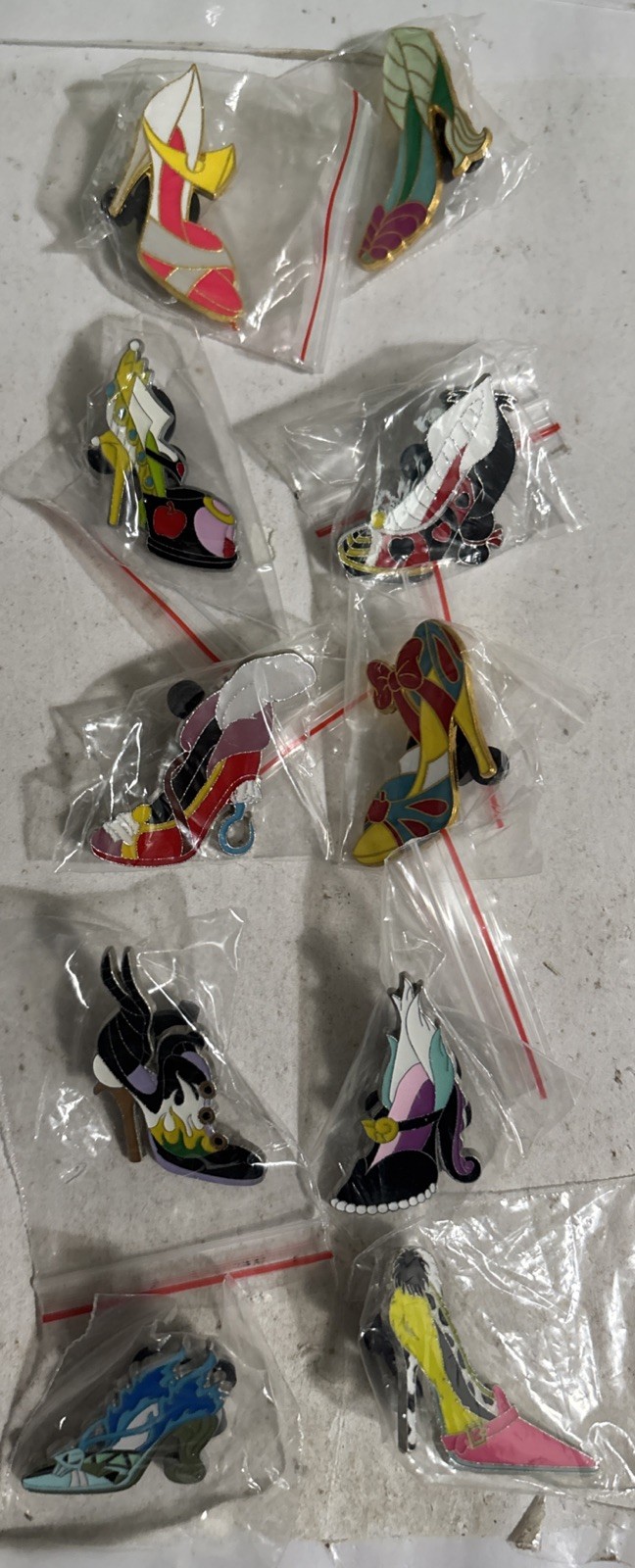 Disney PRINCESS SHOE Pins lot of 10