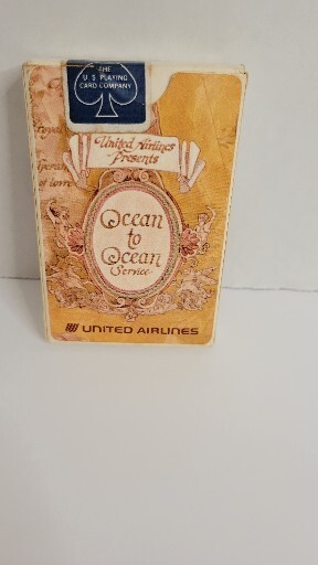 Vintage United Airlines Ocean To Ocean Deck Of Playing Cards