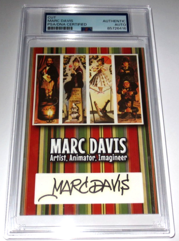 Marc Davis Imagineer signed autographed PSA custom 3x5 Disney Haunted Mansion