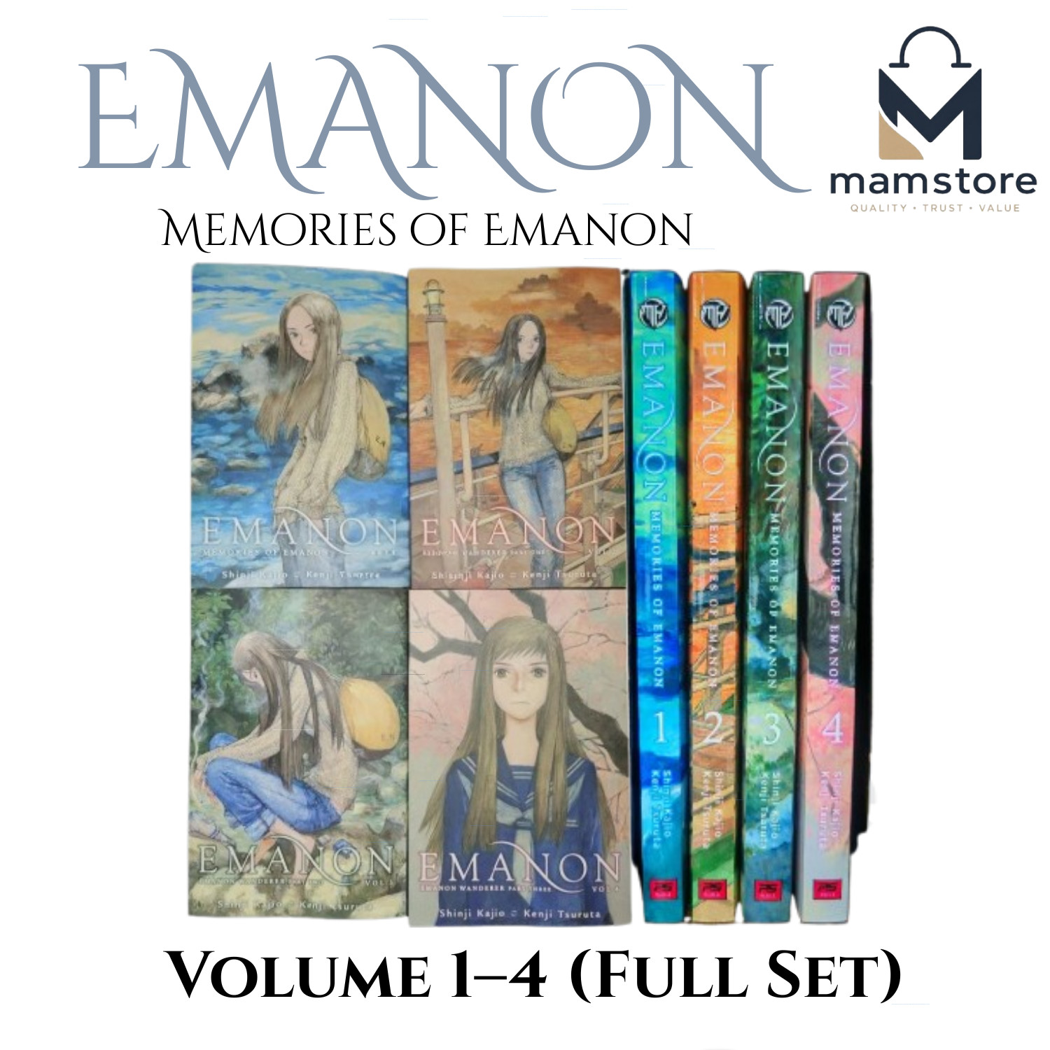 Emanon Memories of Emanon Vol.1–4 Full Set Manga English Version by Shinji Kajio