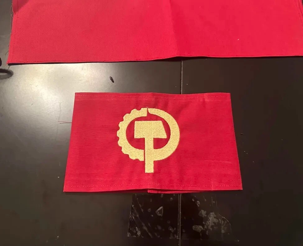Communist Party USA Logo CPUSA American Hammer Sickle Gear Armband Mint