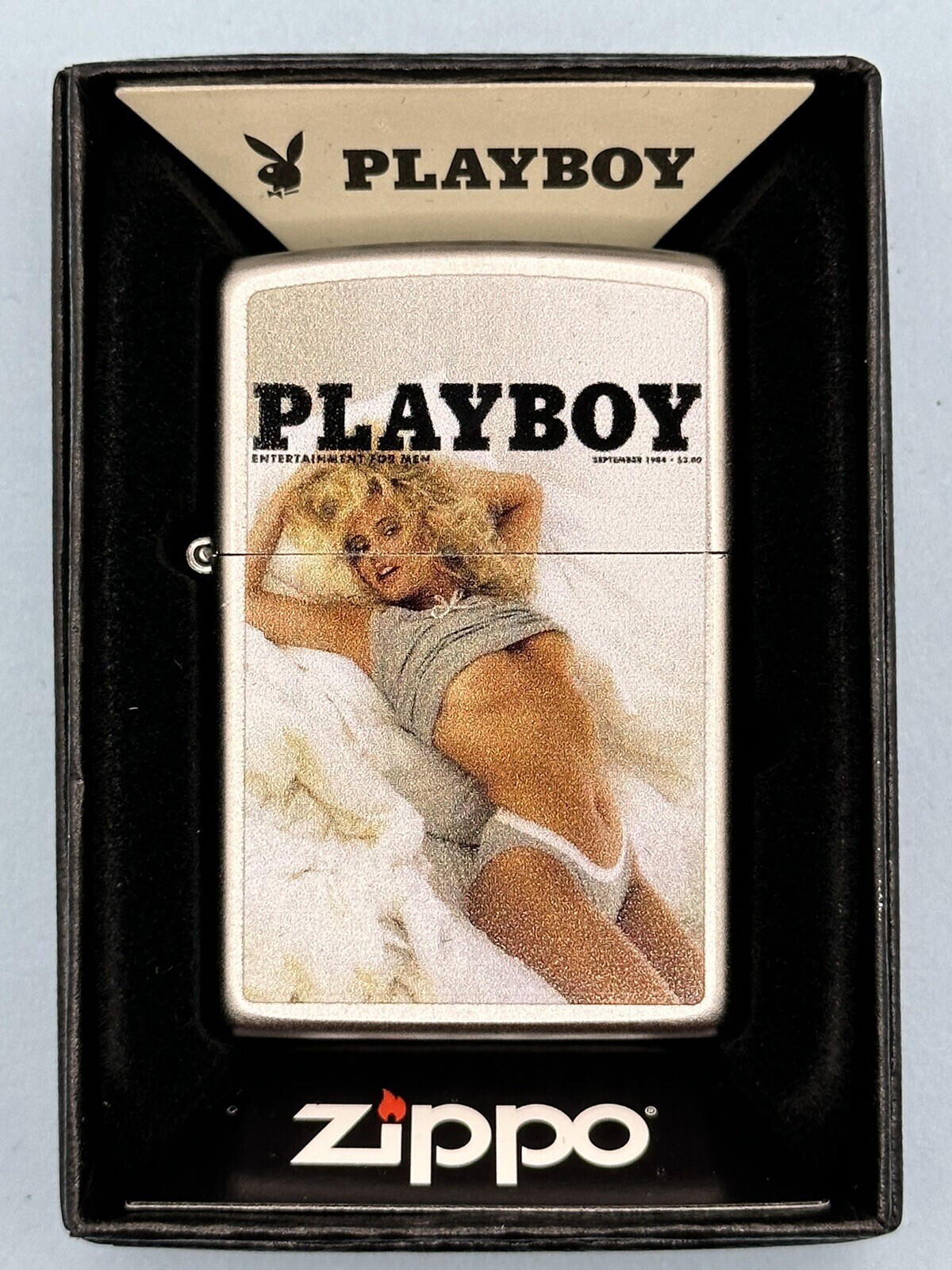Playboy Magazine Cover September 1984 Zippo Lighter NEW In Box Rare Pinup