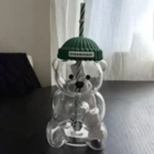 Star-bucks Bearista Bear Glass Jar Cold Cup With Straw 2026 Holiday \