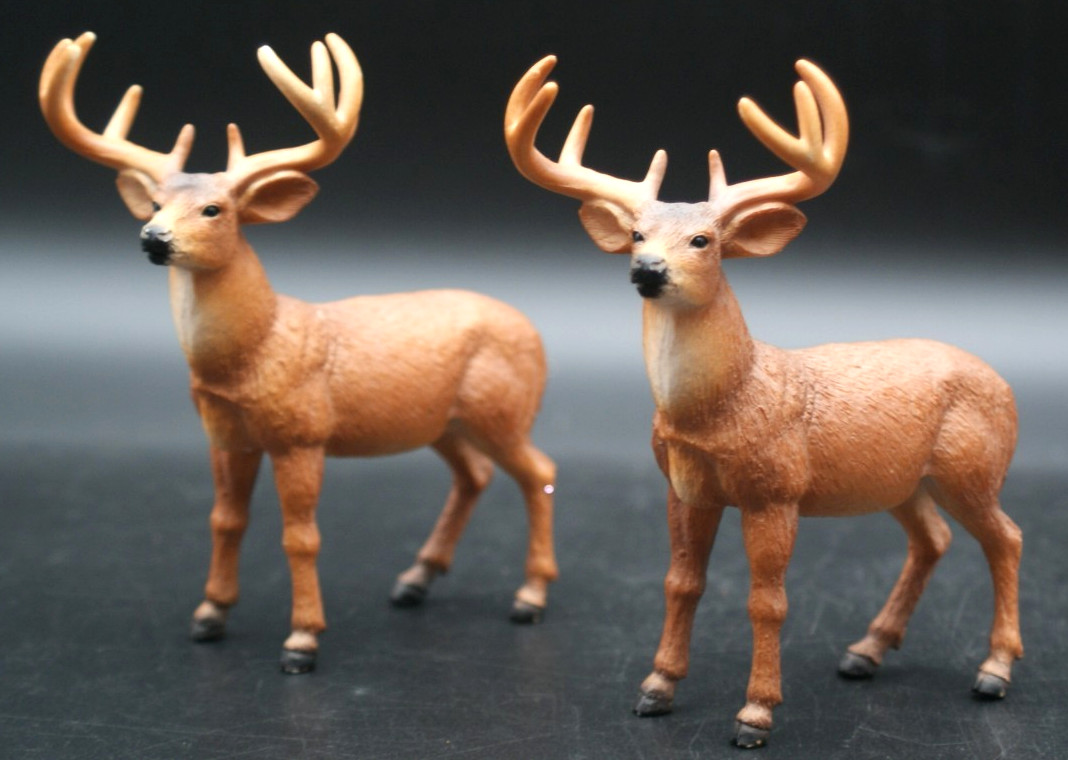 Schleich MOJO White Tail Deer 2 Bucks 10 Points