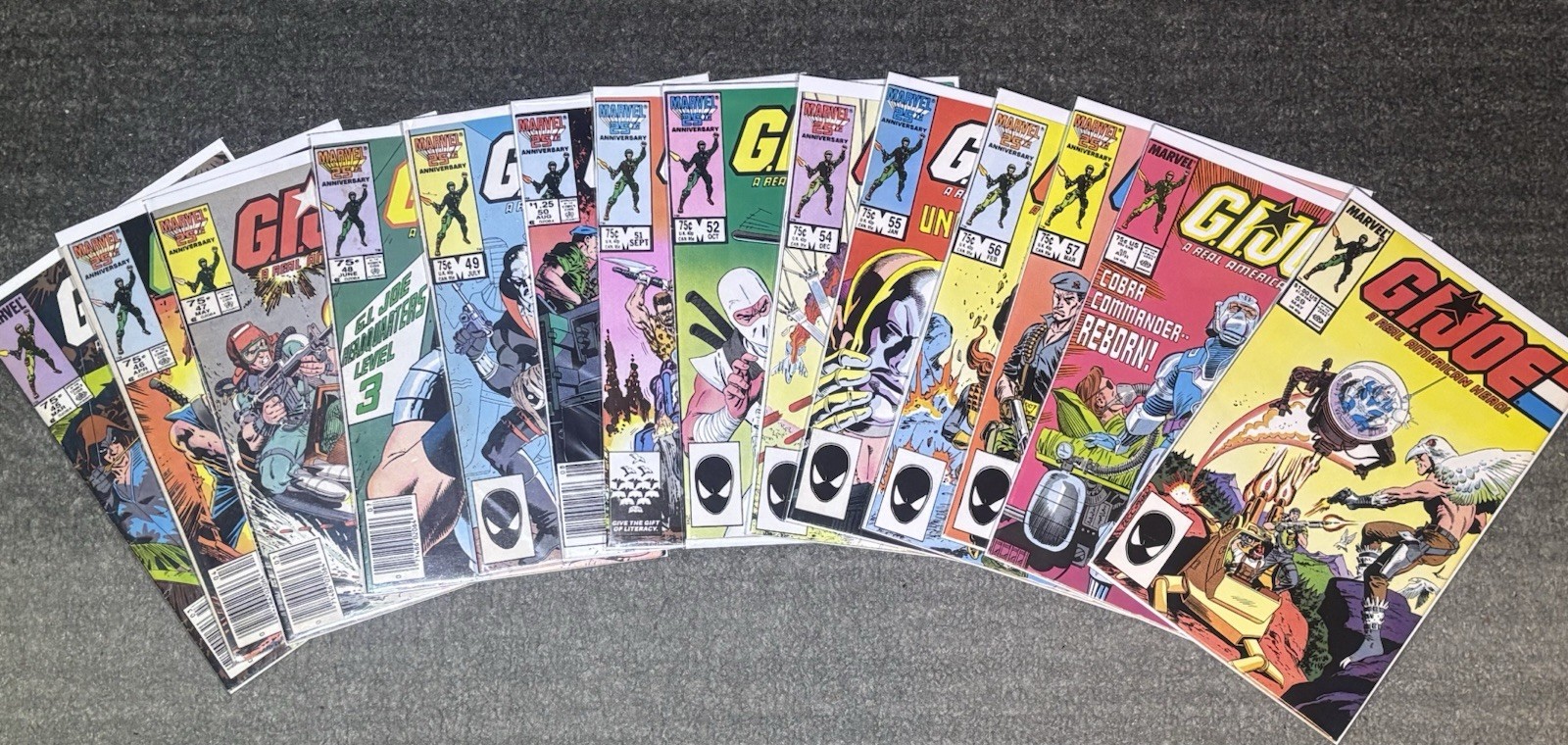 Marvel G.I. Joe: A Real American Hero Comic Book Lot Copper Age Newsstand Marvel G.I. Joe: A Real American Hero Comic Book Lot Copper Age Newsstand