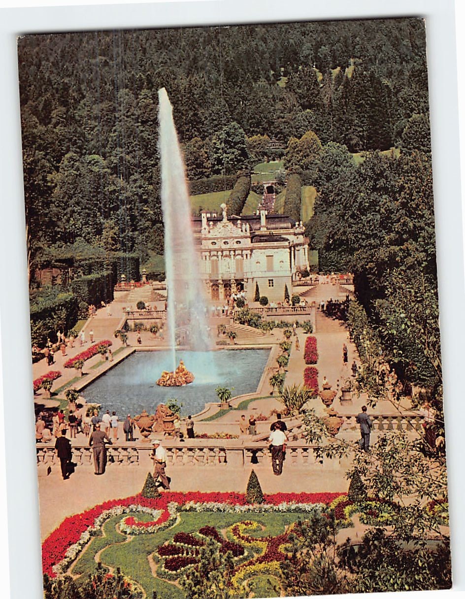Postcard Linderhof Castle Ettal Germany
