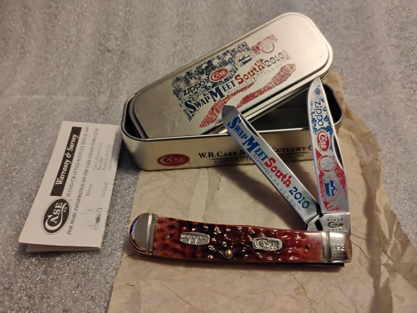 2010 CASE XX 6254 SS SMKW Limited Swap Meet Trapper. Case / Zippo Shield. 2010 CASE XX 6254 SS SMKW Limited Swap Meet Trapper. Case / Zippo Shield.
