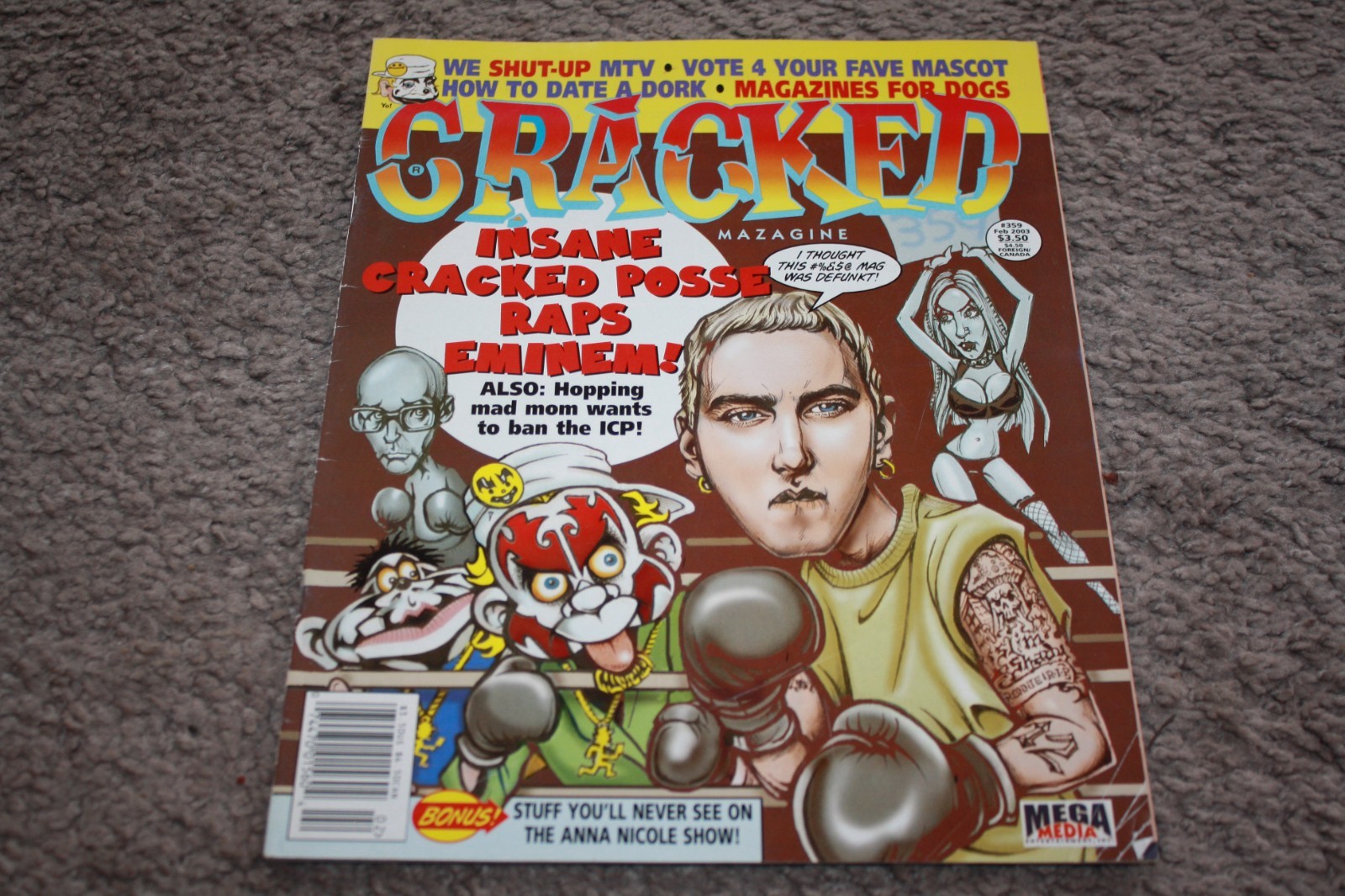 Vintage Cracked Magazine #359 Feb. 2003 Insane Cracked Posse Raps Eminem Vintage Cracked Magazine #359 Feb. 2003 Insane Cracked Posse Raps Eminem