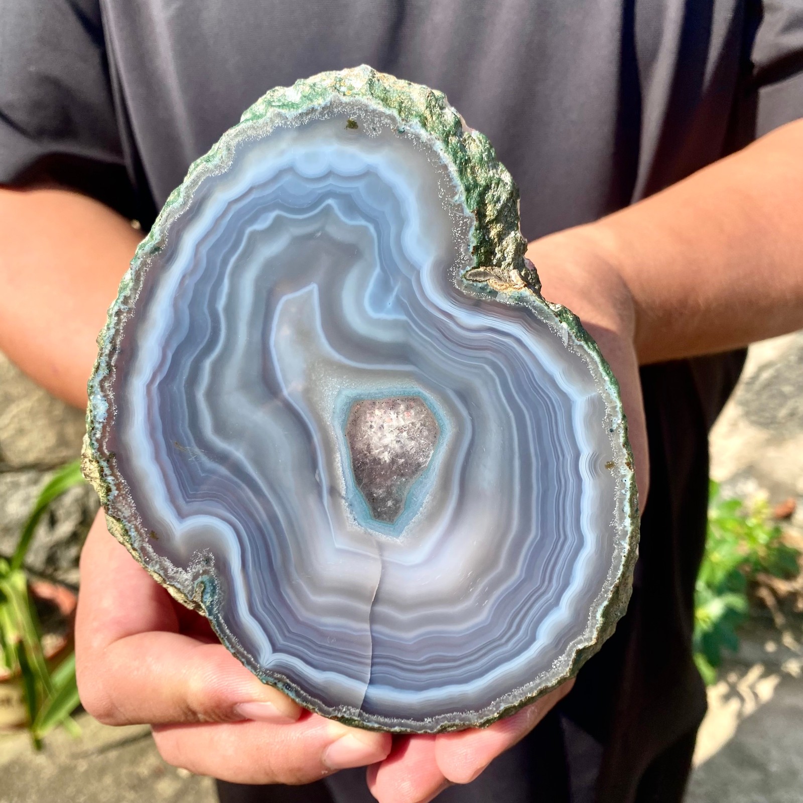 375G Natural beautiful agate Geode Druzy Slice Extra large gemstone decoration - 375G Natural beautiful agate Geode Druzy Slice Extra large gemstone decoration -