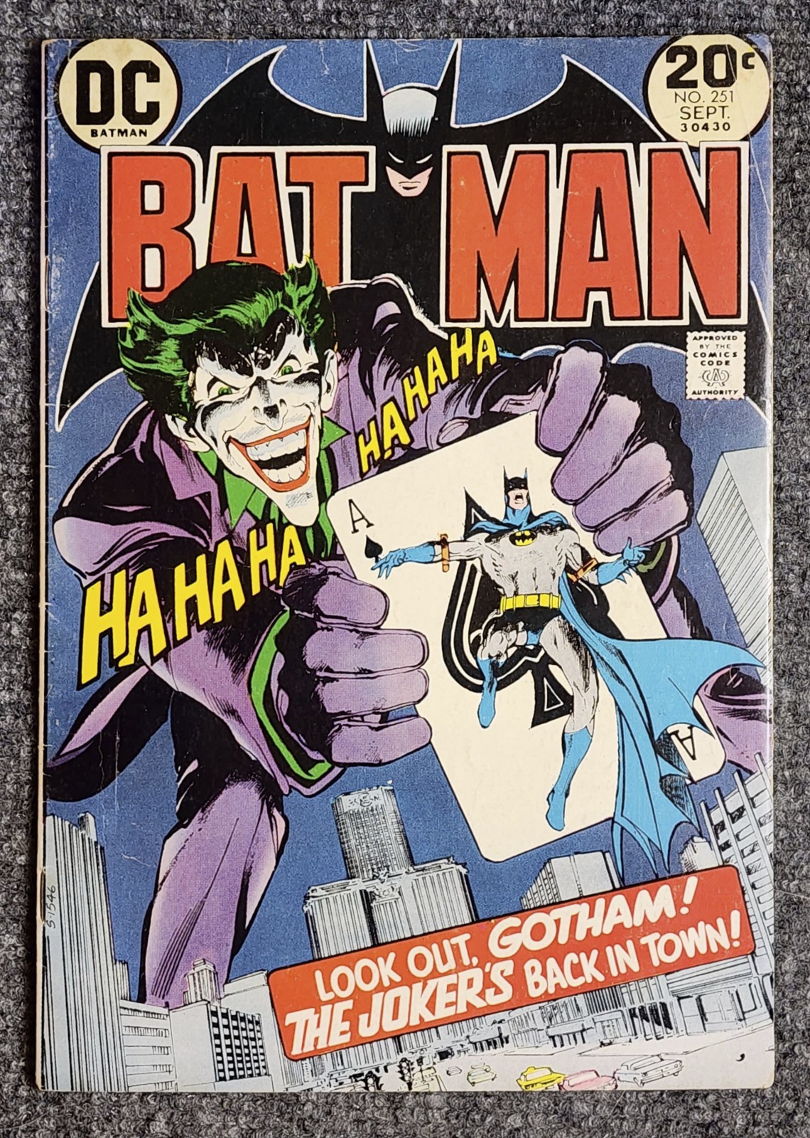 Batman #251 (1973) Joker Neal Adams Denny O\'Neil Classic Cover DC Comics