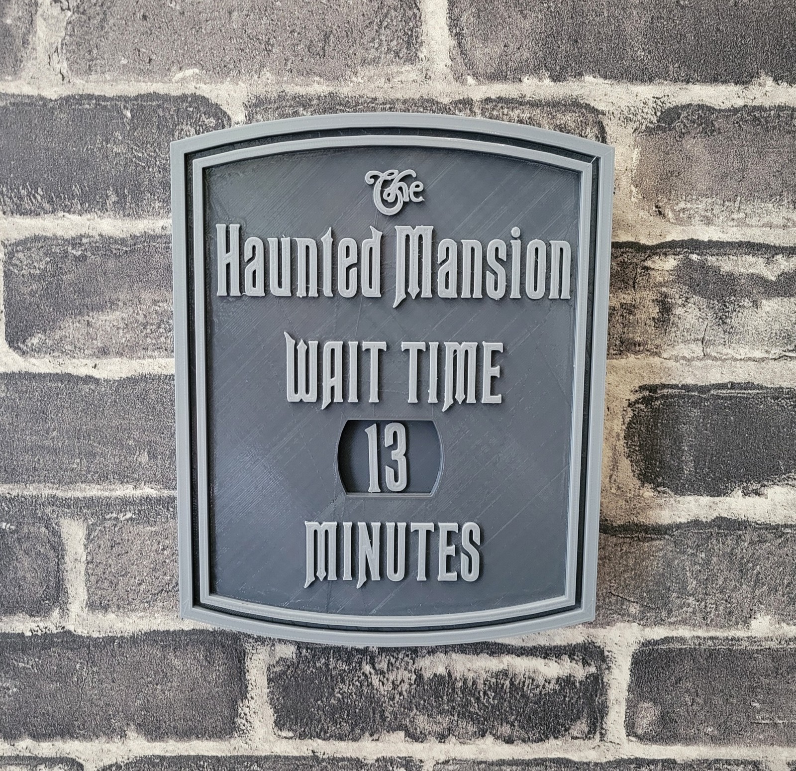 6.25 x 5 inches Haunted Mansion Wait Time Sign Plaque Replica - Disney World