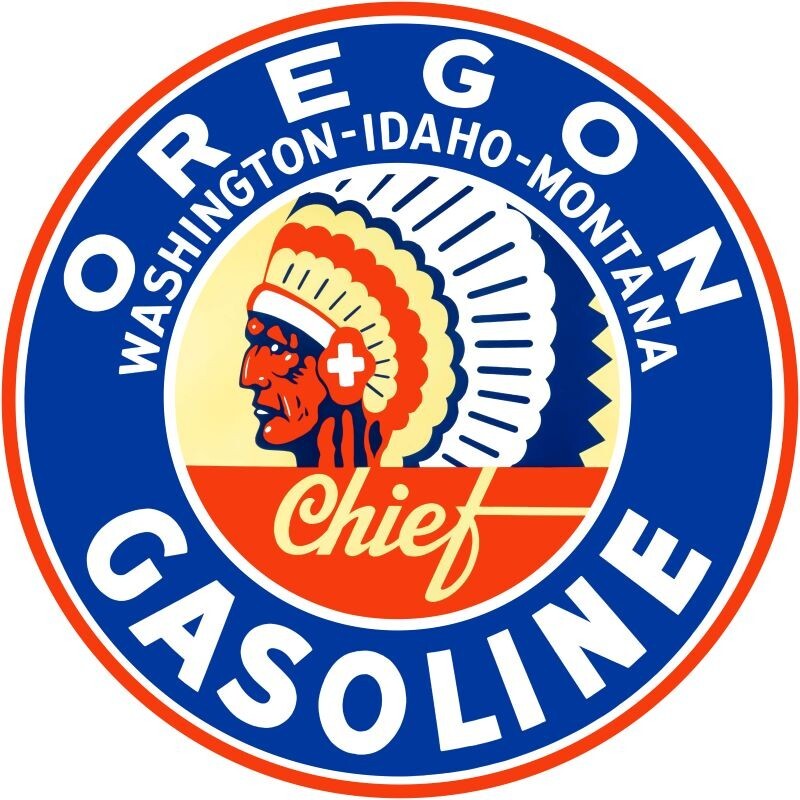 Oregon Chief Gasoline NEW Sign: 28\