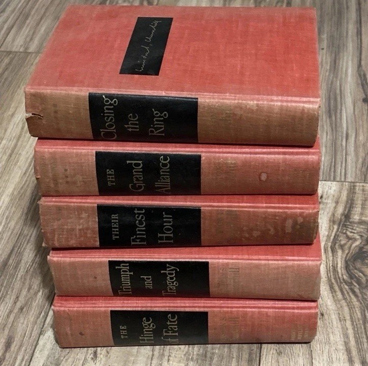 Second World War Books 5 Volumes Winston Churchill 1948 - 1953 Hardcover WW2 VTG