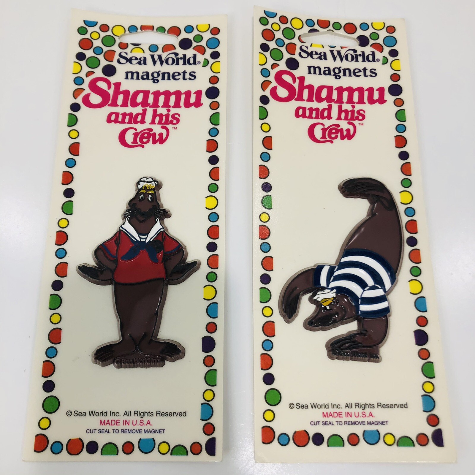 Vintage Shamu Sea World Magnets Lot (2) Fridge Crew Clyde Seamore Sea Lion Vintage Shamu Sea World Magnets Lot (2) Fridge Crew Clyde Seamore Sea Lion