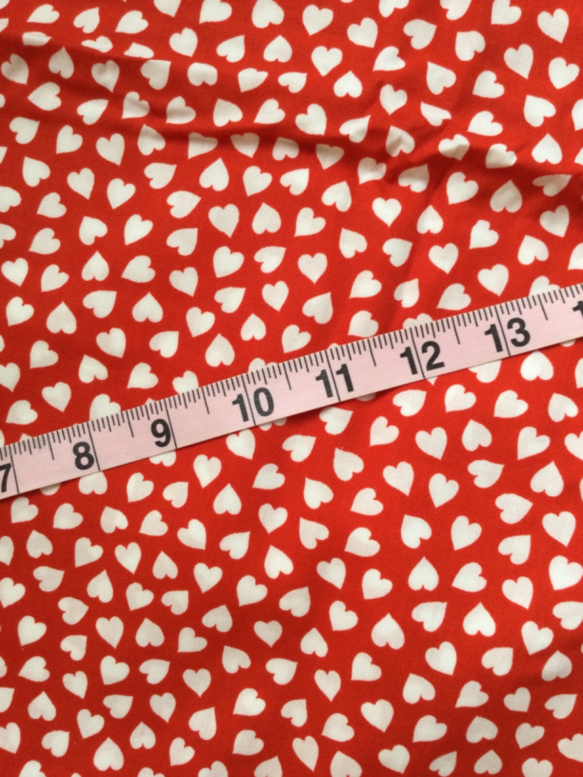 Vintage 50s-60s Heart Print Fabric 44Wx10.5yd Manes \
