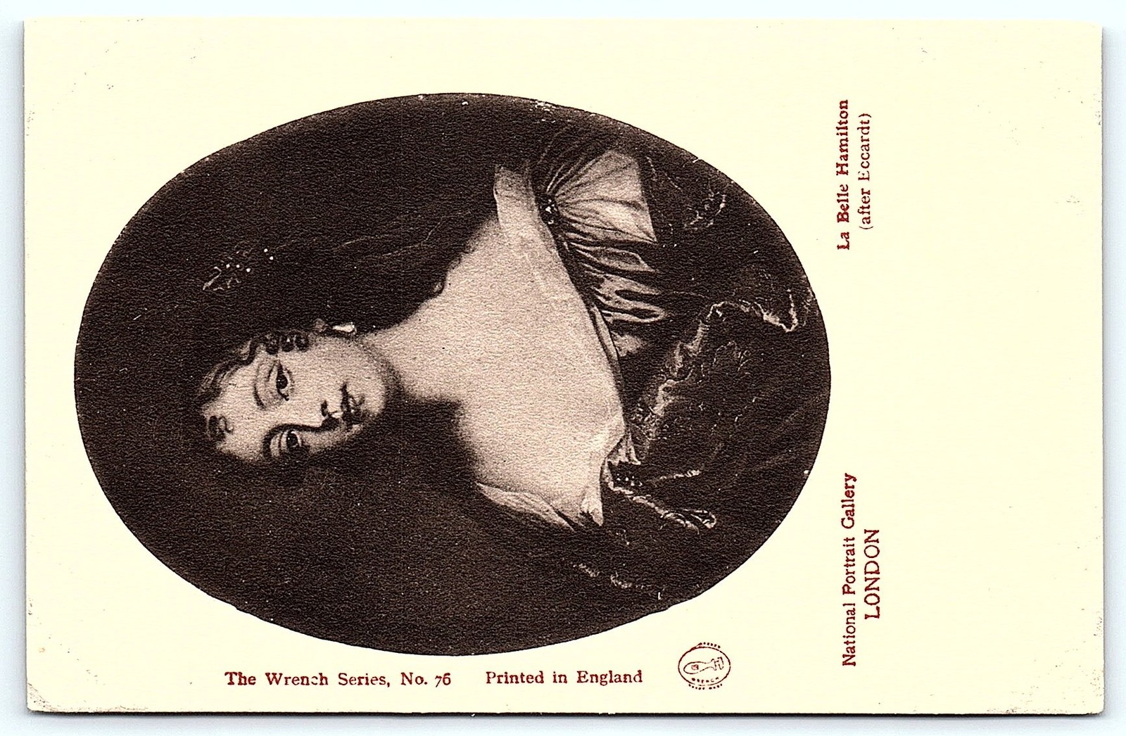 Postcard Antique postcard: La Belle Hamilton, NPG London