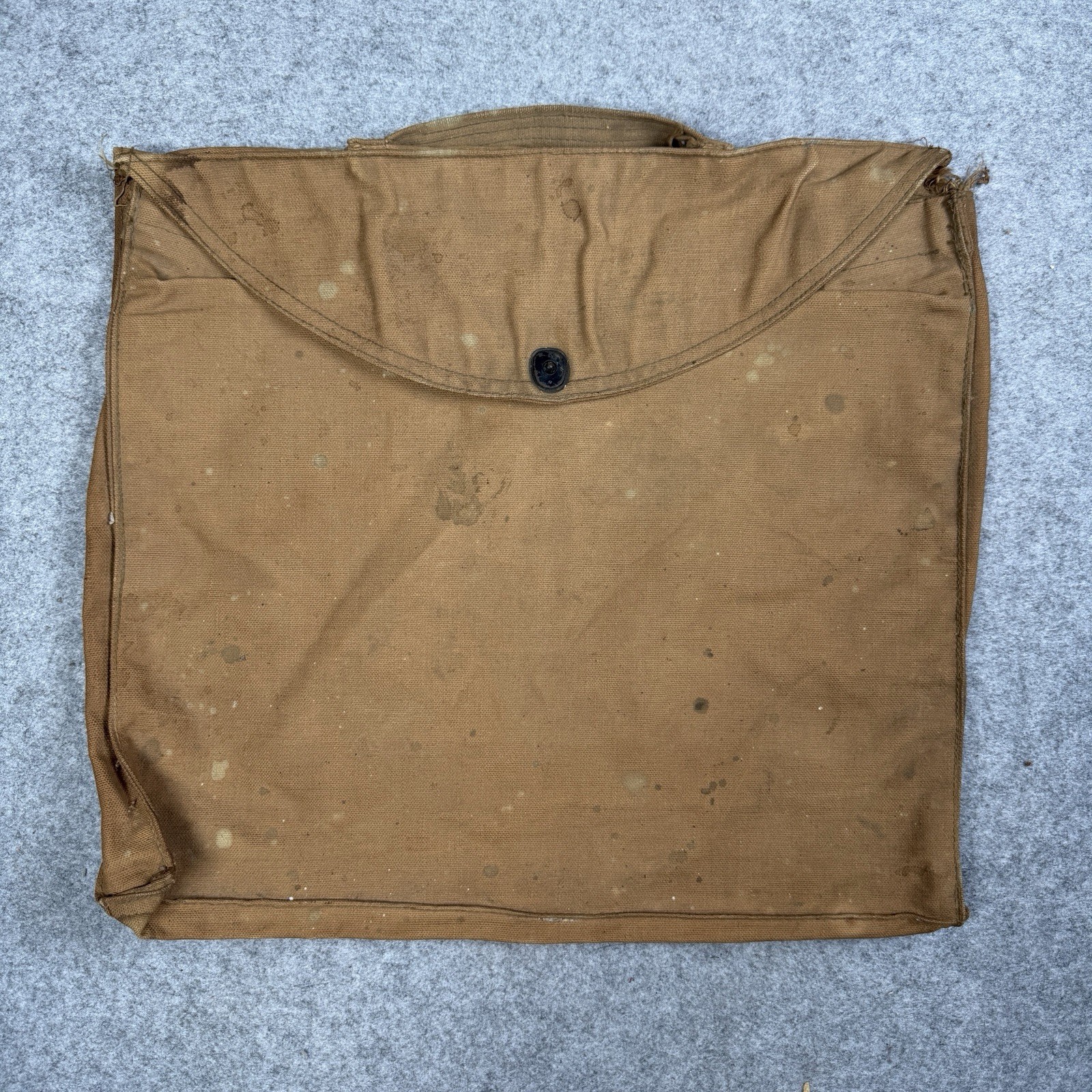 Vintage 1930s 40s Brown Duck Canvas 14x16 Document Map Carrying Case Portfolio Vintage 1930s 40s Brown Duck Canvas 14x16 Document Map Carrying Case Portfolio