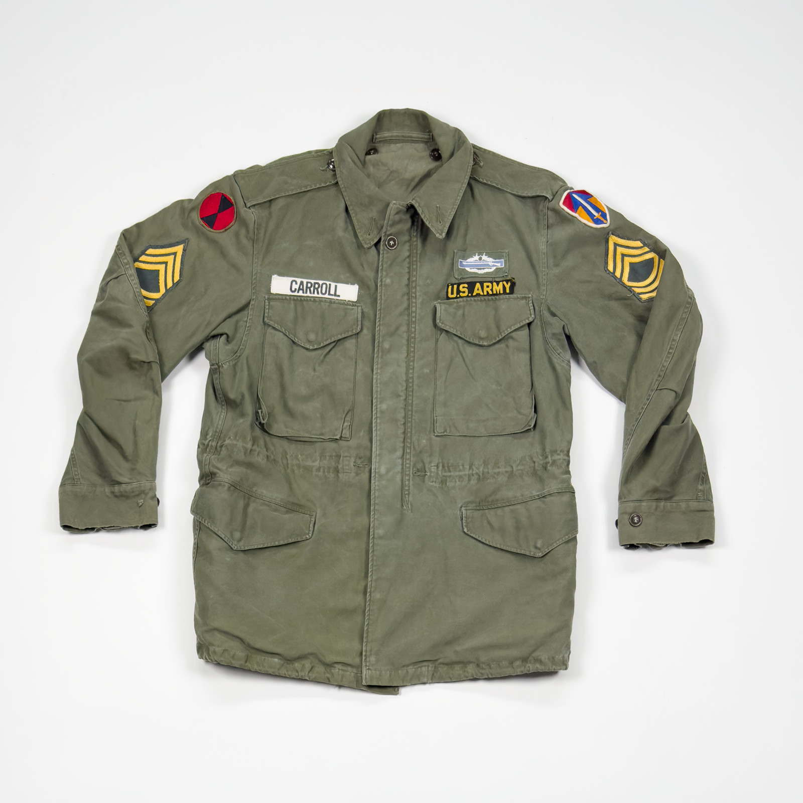 Vietnam-Era US Army M-1951 Field Jacket 1st Infantry Div USARV Patched Vietnam-Era US Army M-1951 Field Jacket 1st Infantry Div USARV Patched