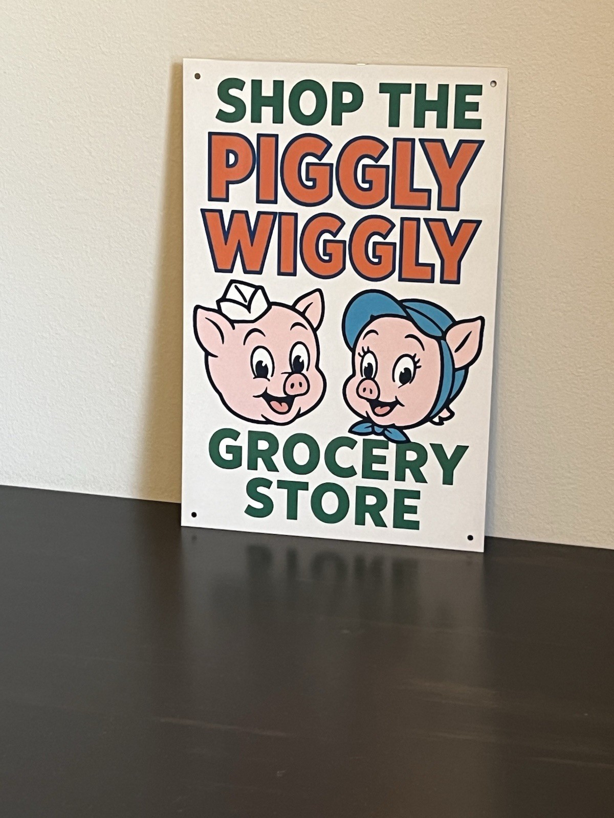 Hi Gloss Piggly Wiggly Grocery Store Vintage Style Metal Sign Hi Gloss Piggly Wiggly Grocery Store Vintage Style Metal Sign