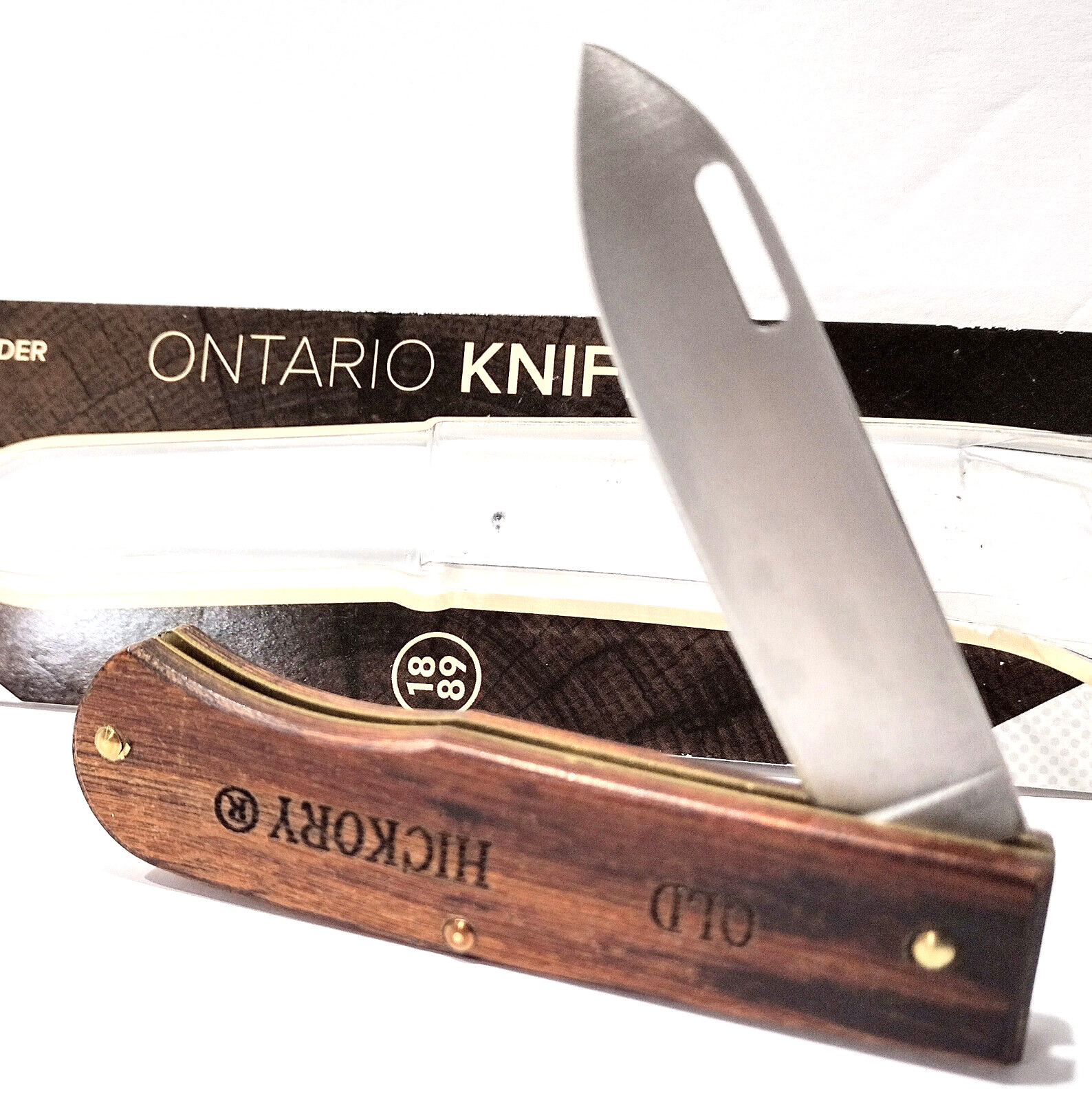 Ontario Knife Company OKC Old Hickory Hardwood OH-O Folder Folding Pocket Knife