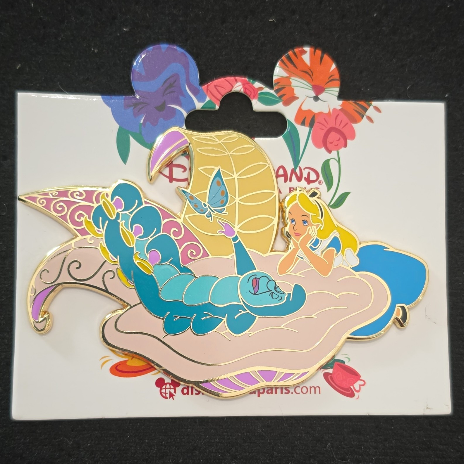 DLP Paris JUMBO Disney Pin Alice in Wonderland Caterpillar Absolem Butterfly