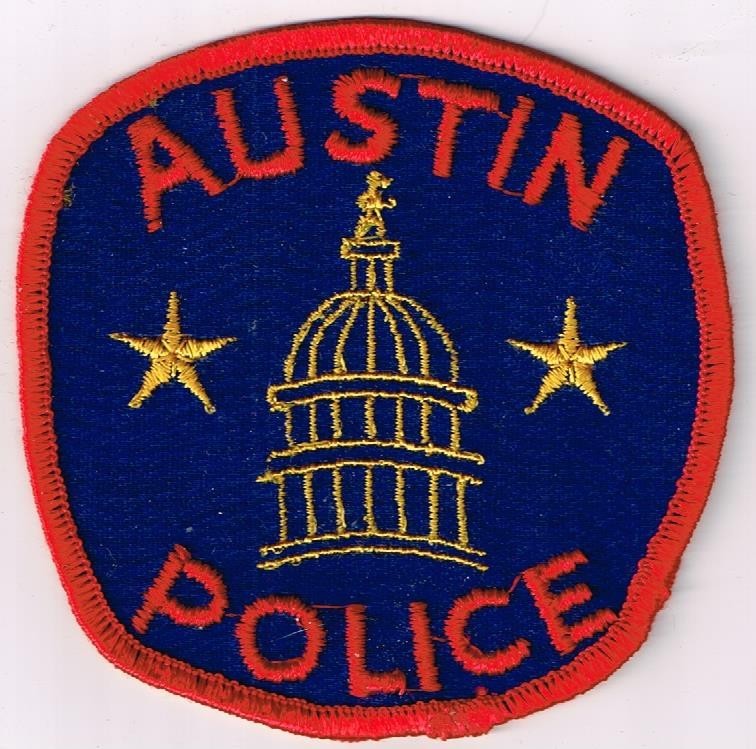 circa 1950-60\'s old style Austin Police, TX patch/cheesecloth back/capital city
