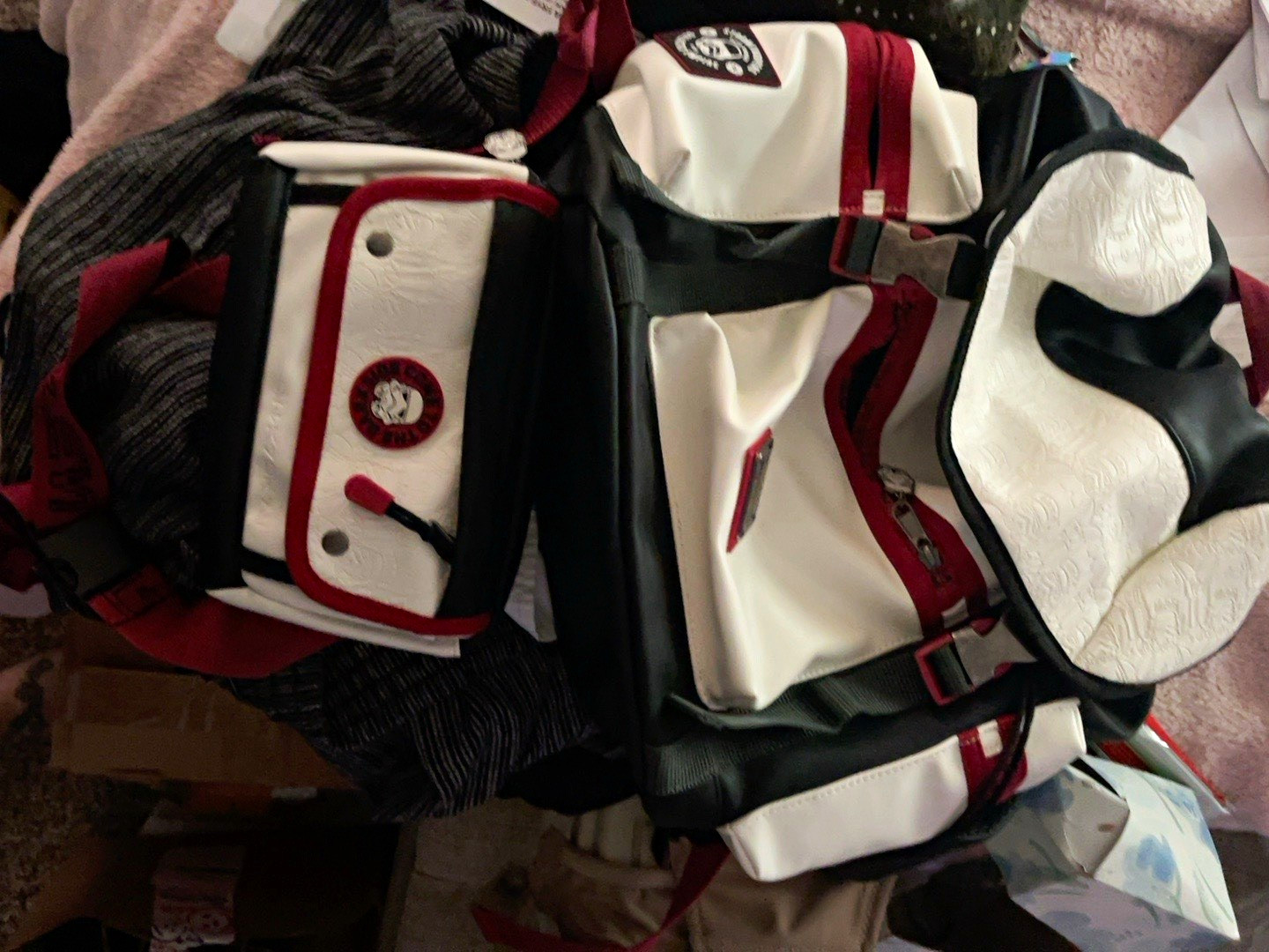 Loungefly Star Wars Stormtrooper Backpack & Crossbody Bag Set White/Black/Red Loungefly Star Wars Stormtrooper Backpack & Crossbody Bag Set White/Black/Red