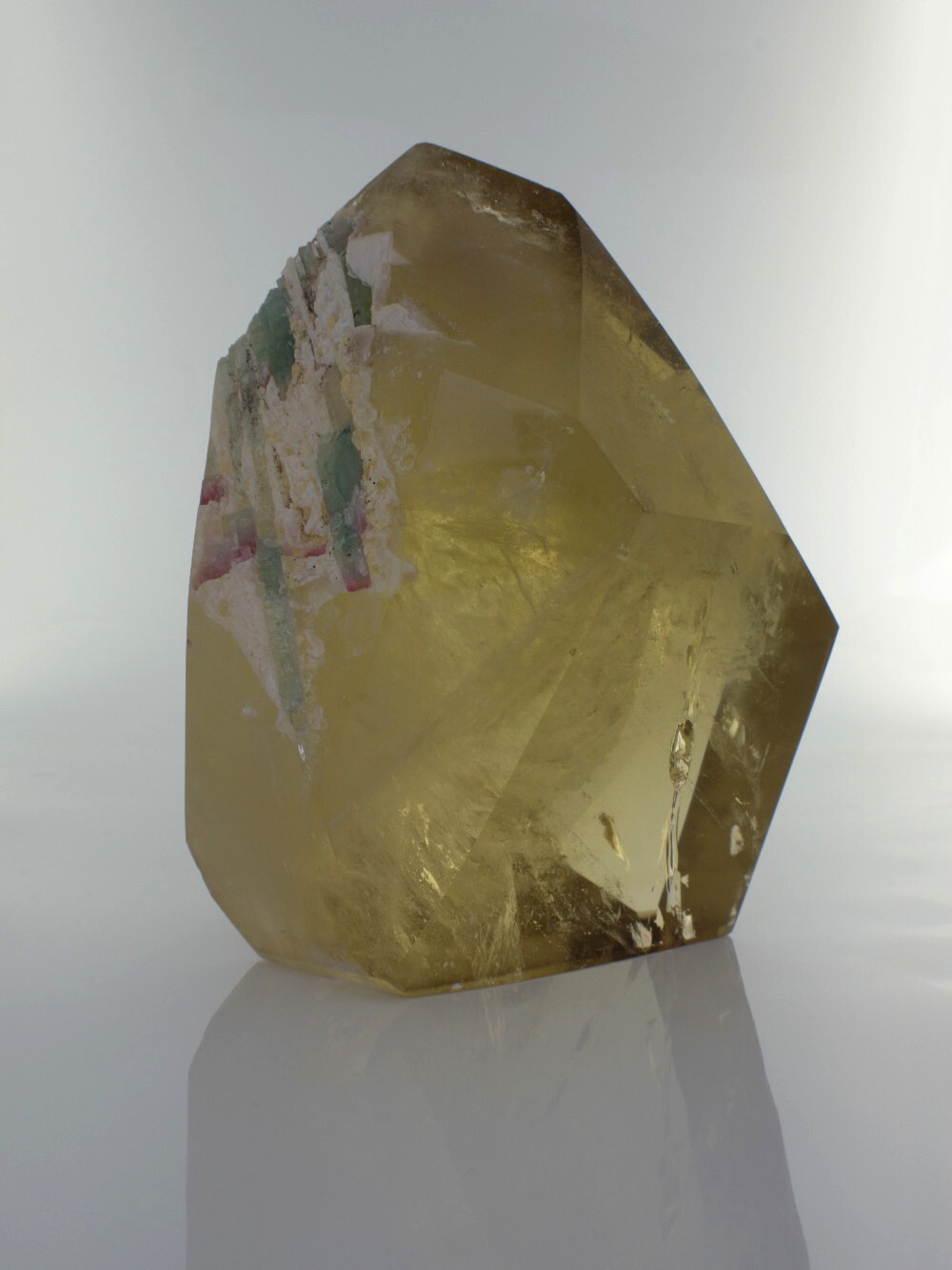 XL Natural Honey Citrine & Tourmaline Tower  6.0LBS