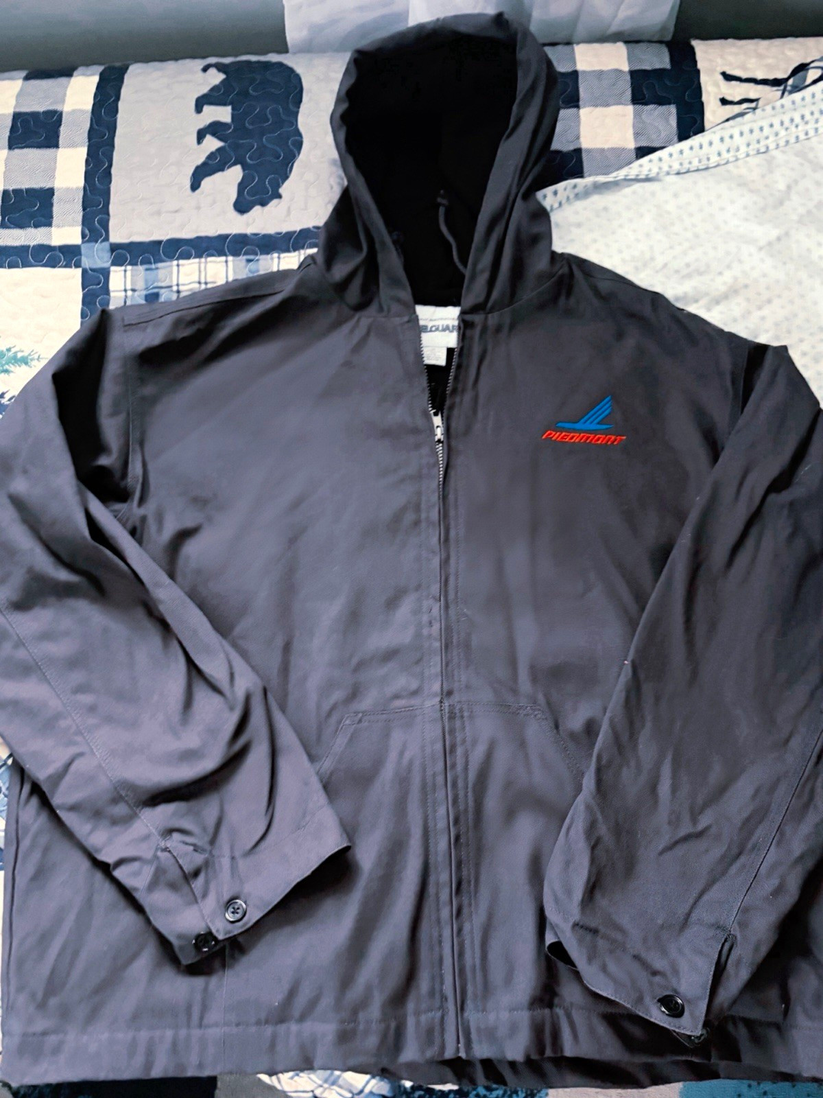 Piedmont Airlines Steelguard Work Jacket Men\'s XL Unworn NOS Hooded Canvas NWOT Piedmont Airlines Steelguard Work Jacket Men\'s XL Unworn NOS Hooded Canvas NWOT