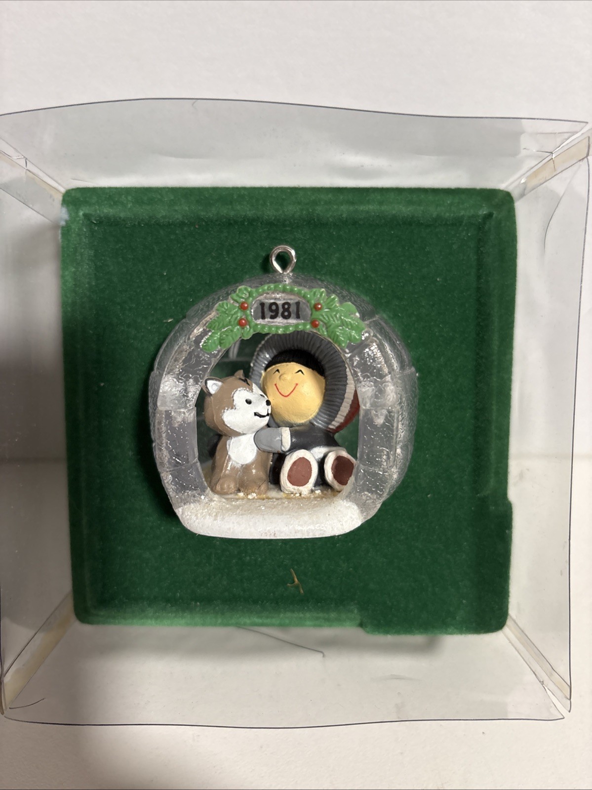 Vintage 1981 Hallmark Keepsake Ornament Frosty Friends #2 Igloo Eskimo Husky