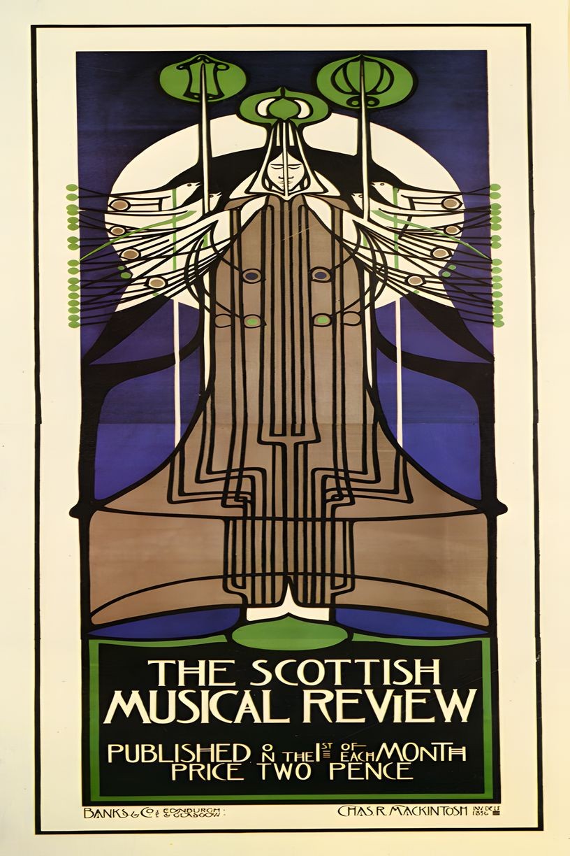 Charles Rennie Mackintosh - The Scottish Musical Review Poster c1900s - 24x36” Charles Rennie Mackintosh - The Scottish Musical Review Poster c1900s - 24x36”