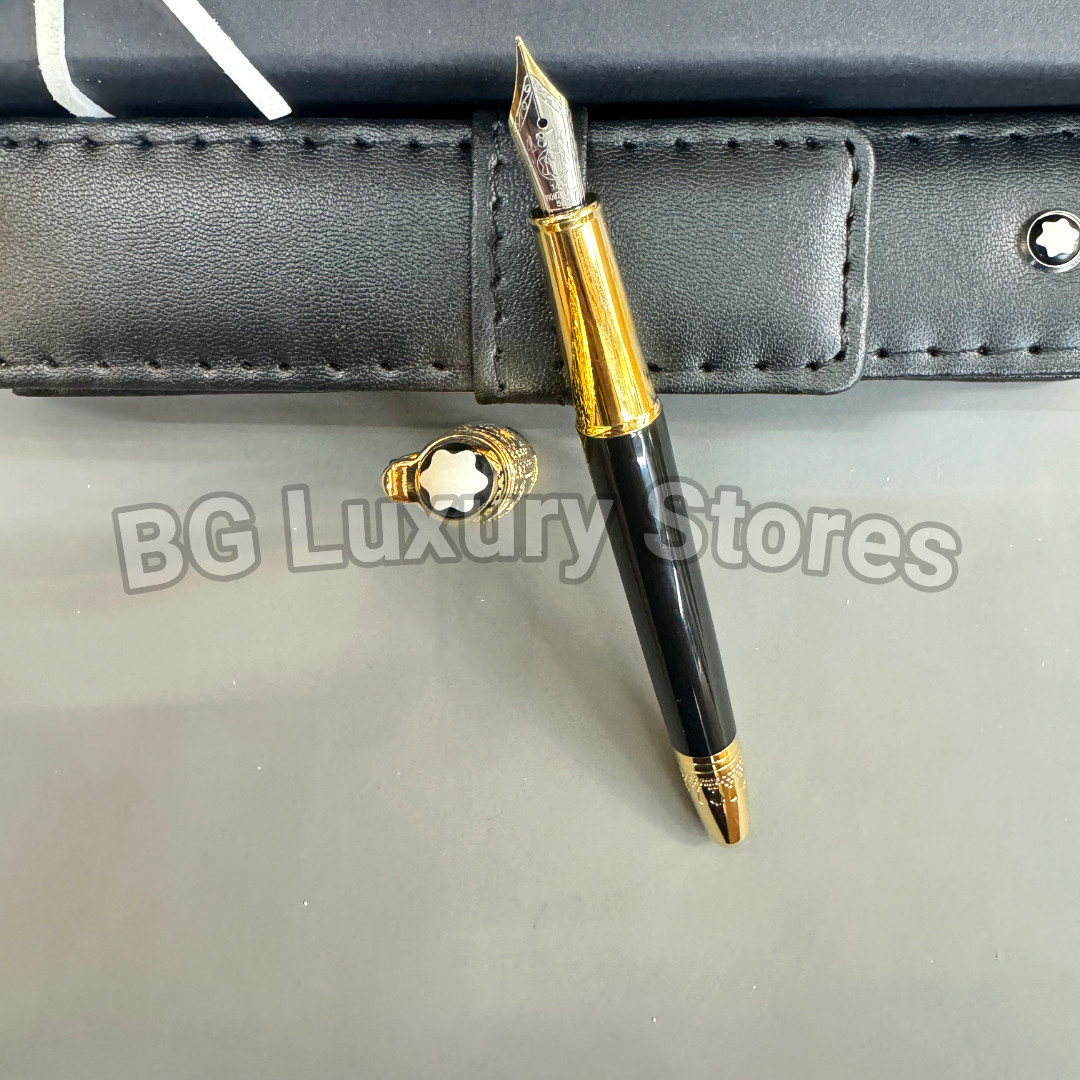 Montblanc Lorenzo de Medici Fountain Pen Fine Nib w/ Leather Pouch bid ✨ Montblanc Lorenzo de Medici Fountain Pen Fine Nib w/ Leather Pouch bid ✨