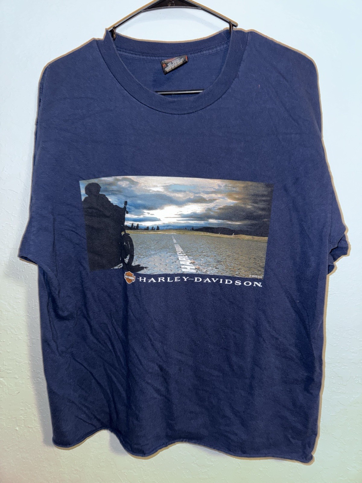 2005 Harley Davison Blue T Shirt With Front And Back Graphic Dubois PA XL 2005 Harley Davison Blue T Shirt With Front And Back Graphic Dubois PA XL