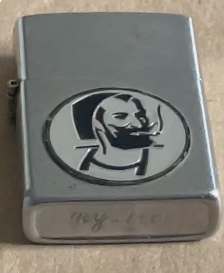 Vintage Zig-Zag Man Lighter Zouave Solider Raised Emblem My-Lite Korea