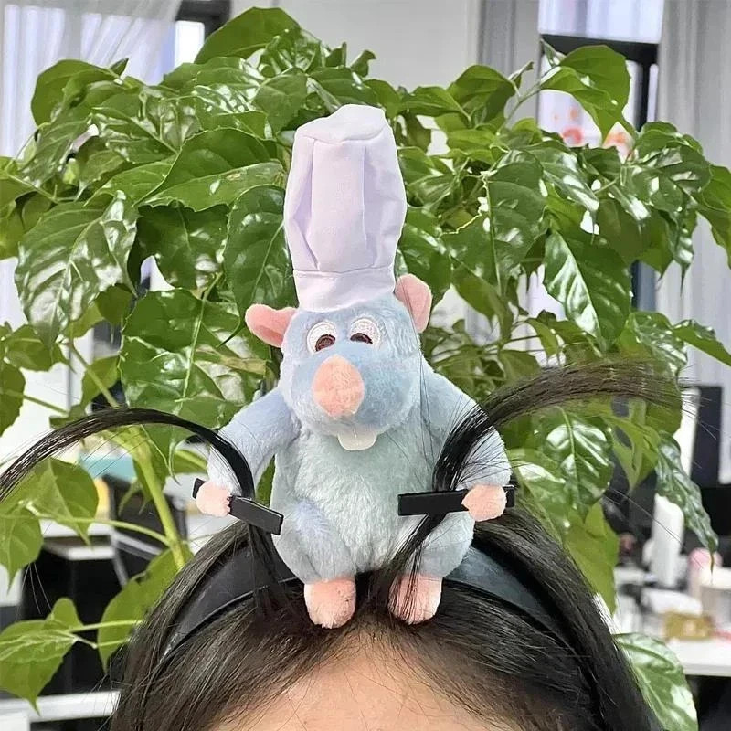 Ratatouille Hairband New Cartoon Plush Doll Headband French Wide-brimmed Girl Ratatouille Hairband New Cartoon Plush Doll Headband French Wide-brimmed Girl